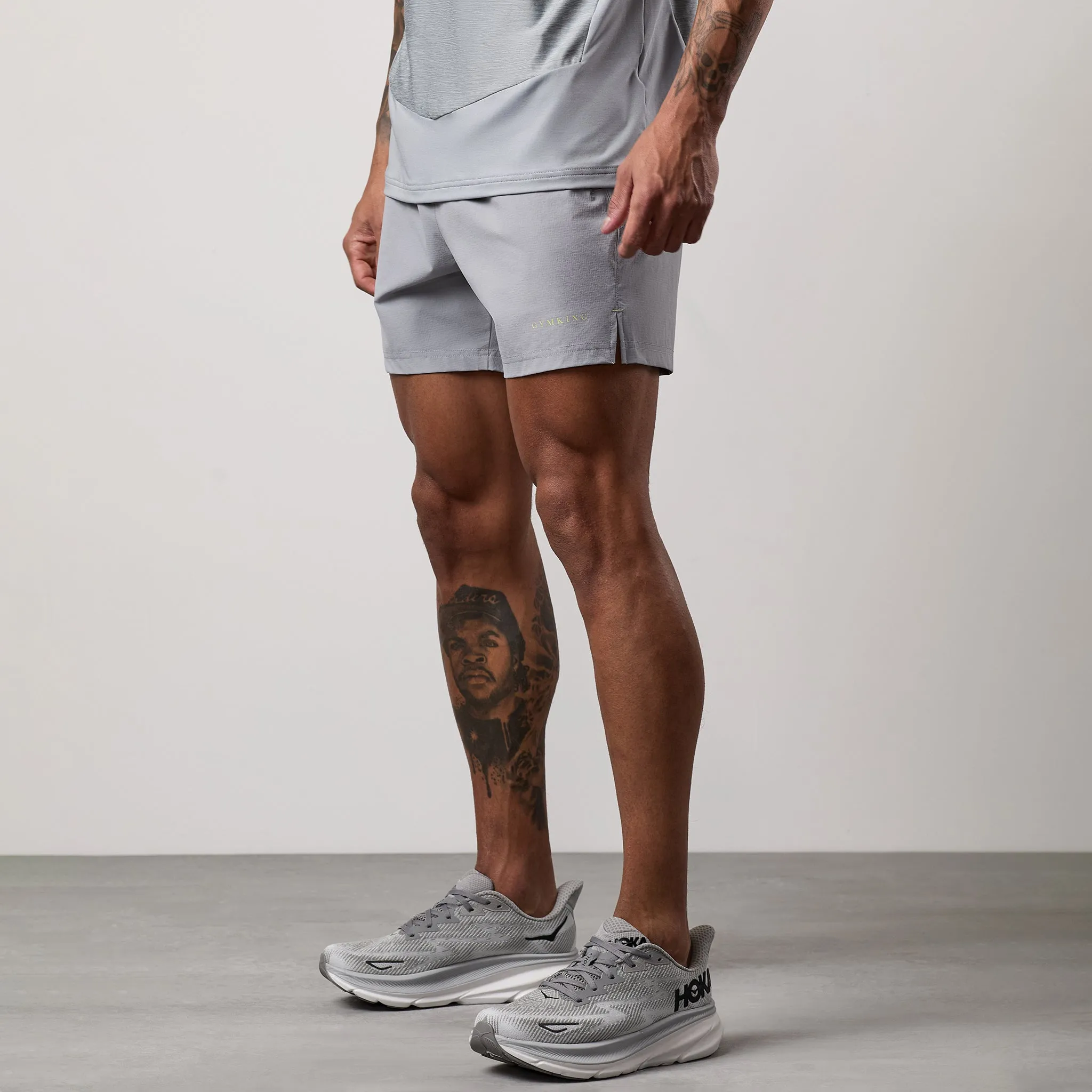 Gym King Fusion Hybrid 5" Short - Silver Grey sold by The Gym King product image thumbnail 2