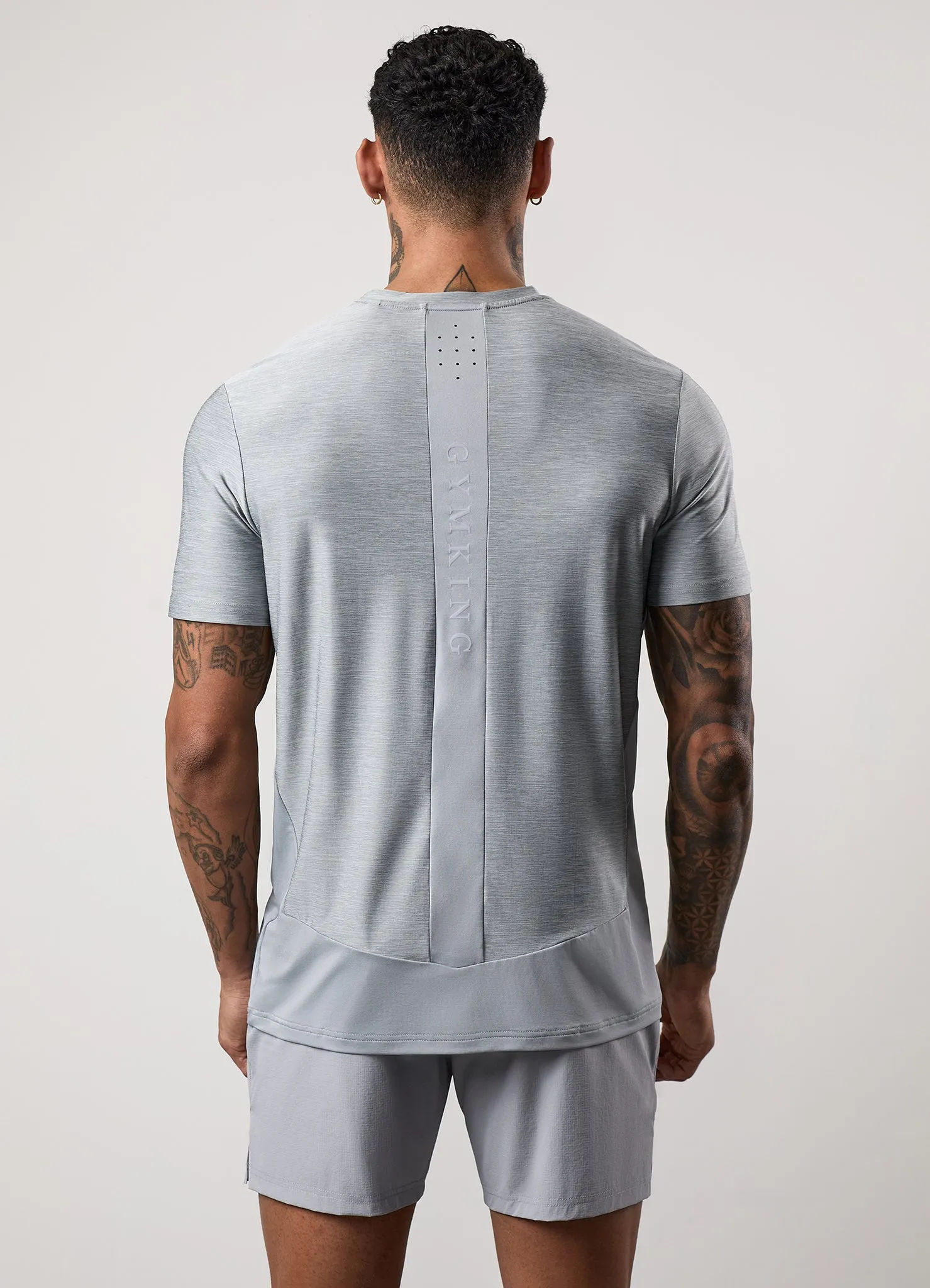 Gym King Fusion Hybrid Tee - Silver Grey sold by The Gym King product image thumbnail 4