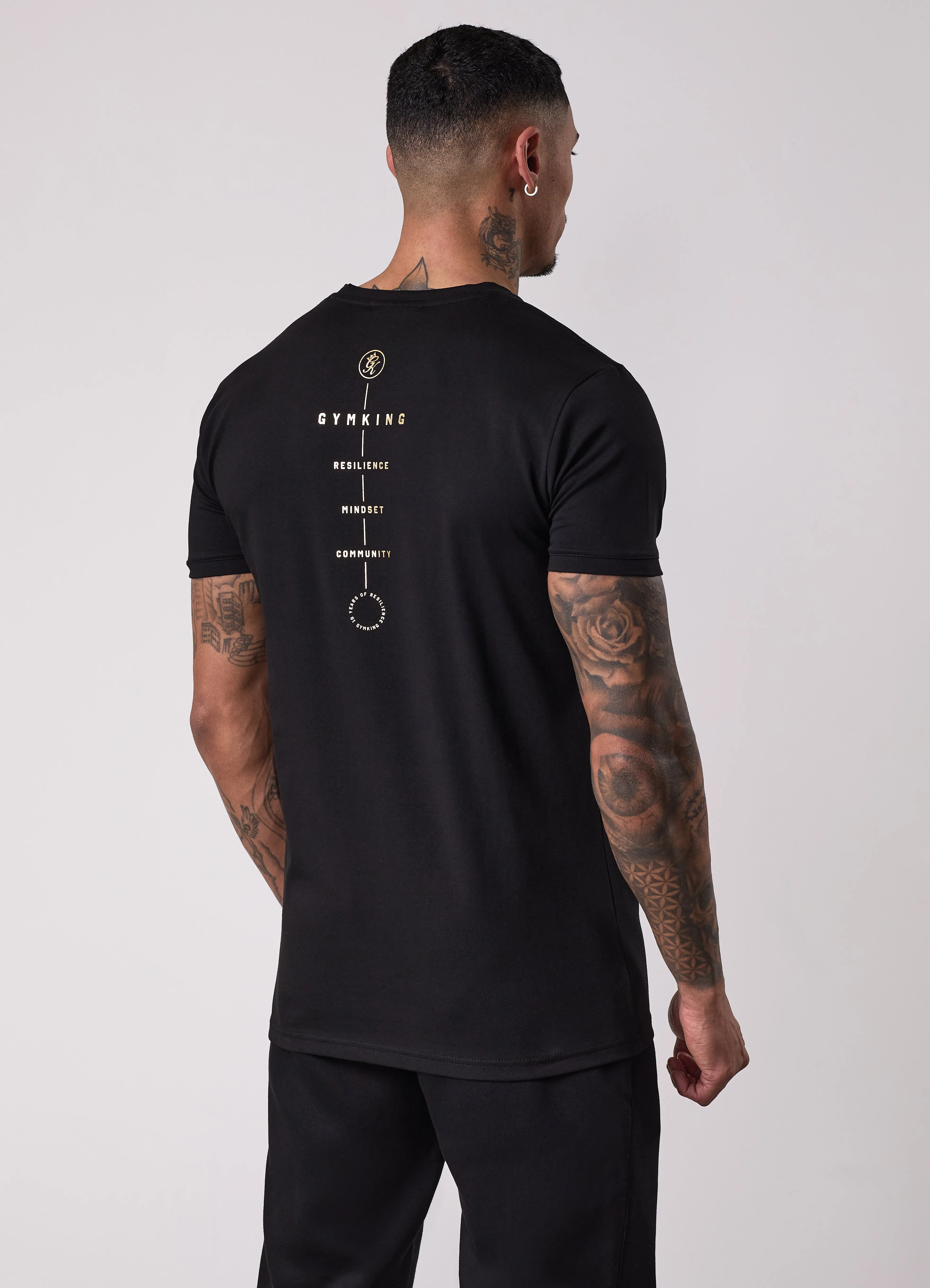 Gym King 10 Year Anniversary Tee - Black/Gold sold by The Gym King product image thumbnail 3