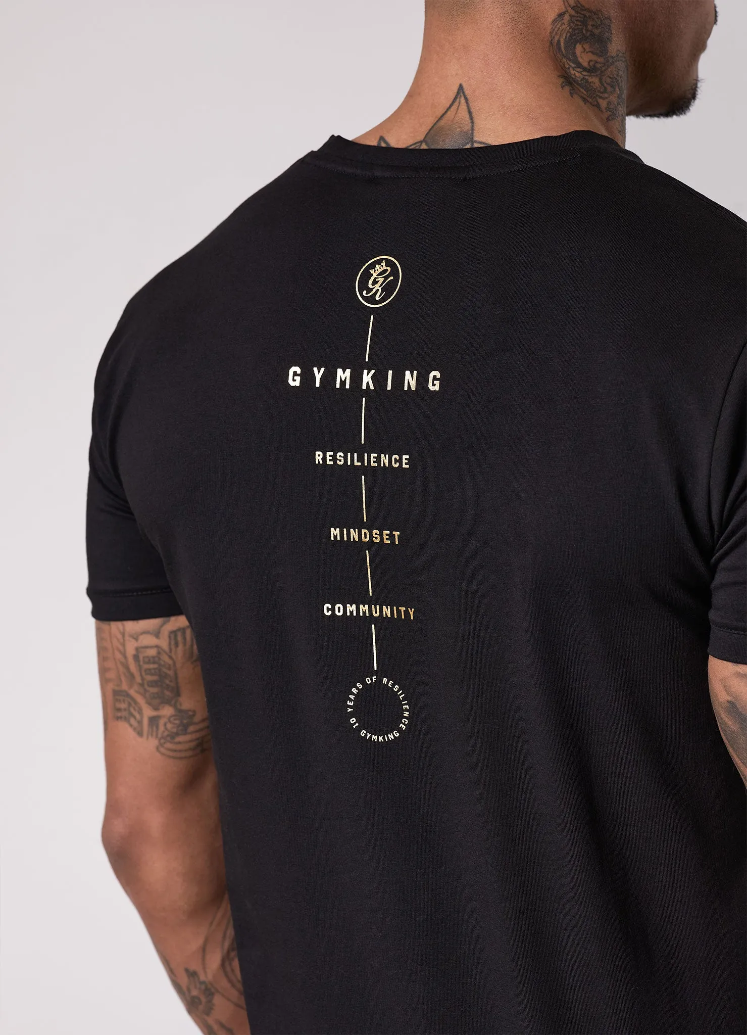 Gym King 10 Year Anniversary Tee - Black/Gold sold by The Gym King product image thumbnail 5