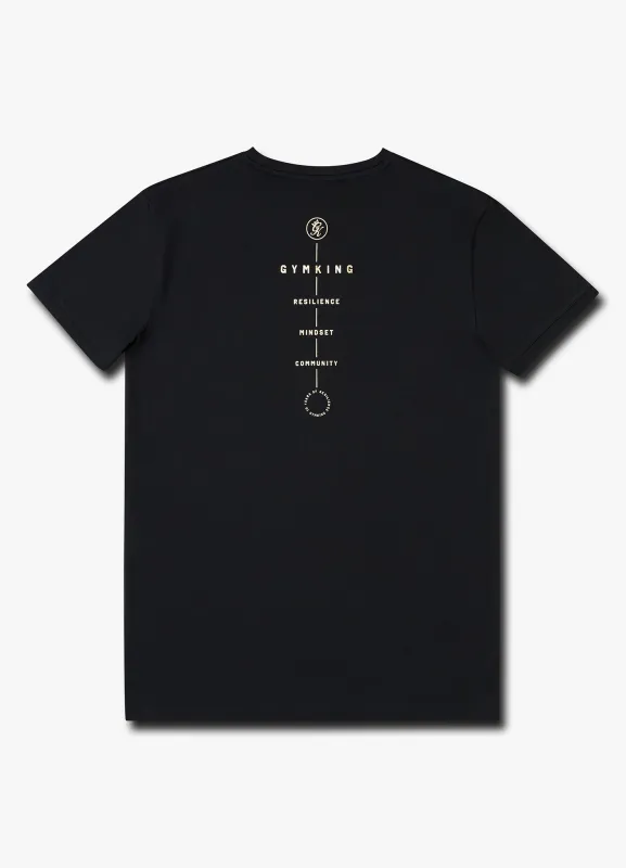 Gym King 10 Year Anniversary Tee - Black/Gold sold by The Gym King