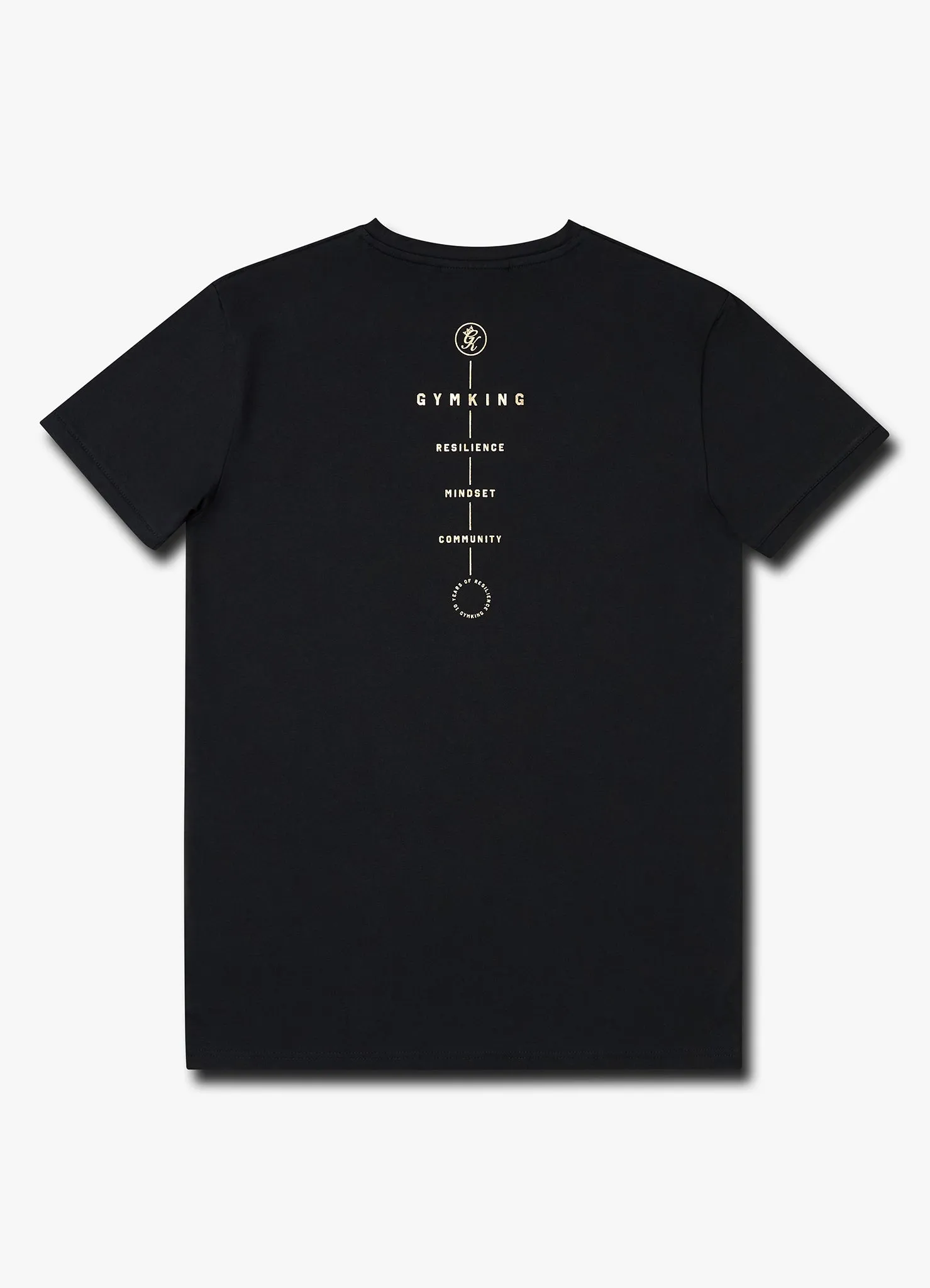 Gym King 10 Year Anniversary Tee - Black/Gold sold by The Gym King