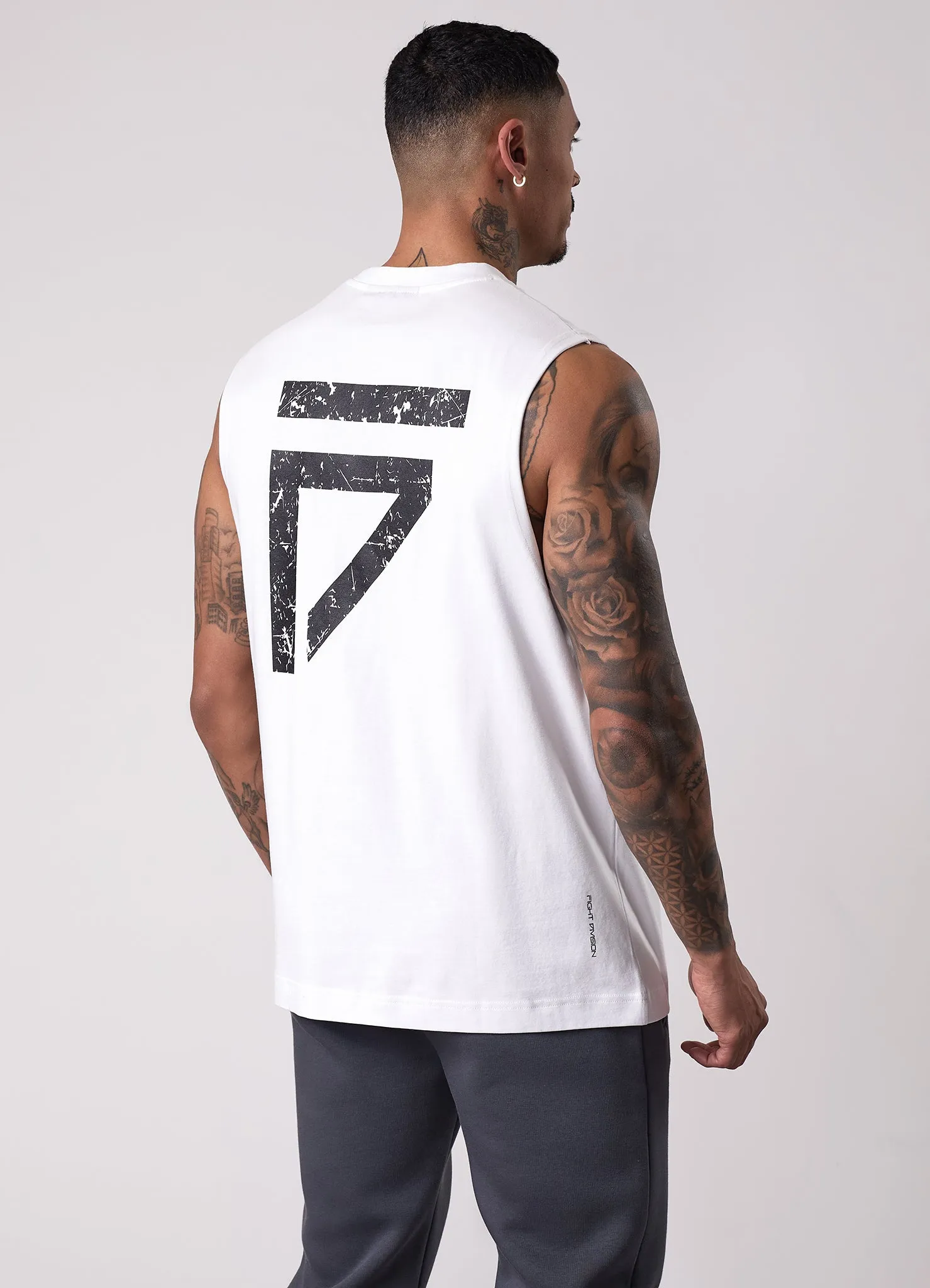 Gym King Fight Division Tank - White sold by The Gym King