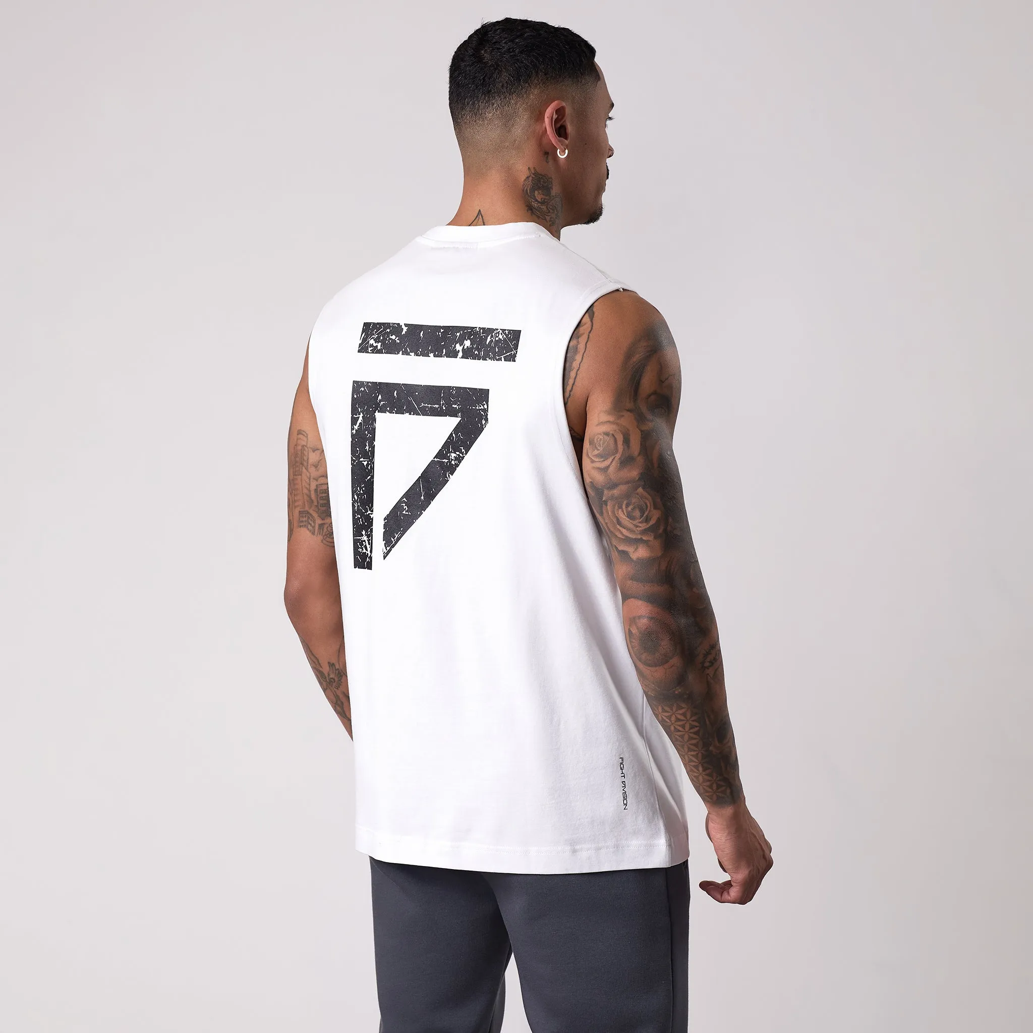 Gym King Fight Division Tank - White sold by The Gym King product image thumbnail 2