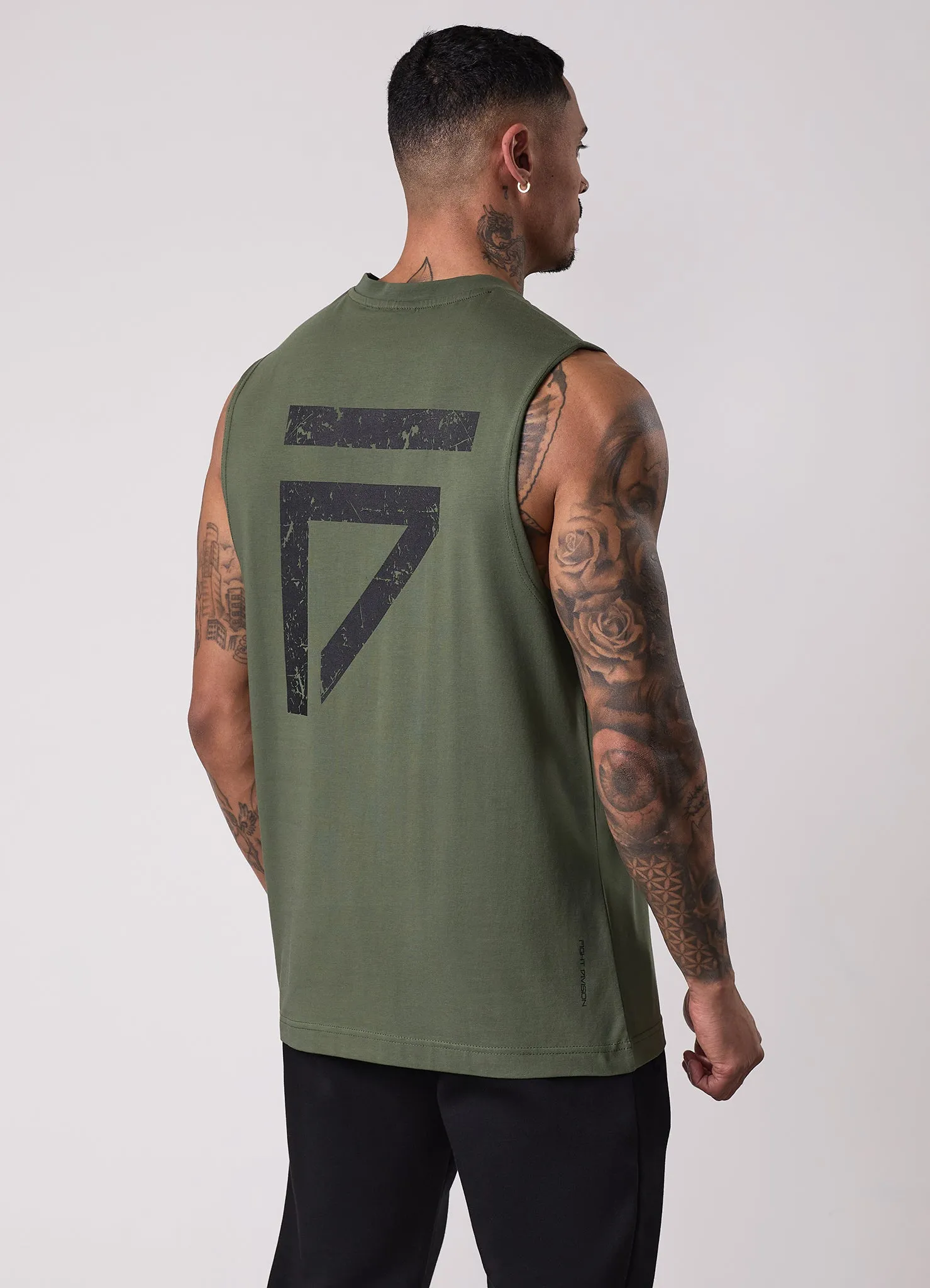 Gym King Fight Division Tank - Deep Olive sold by The Gym King product image thumbnail 3