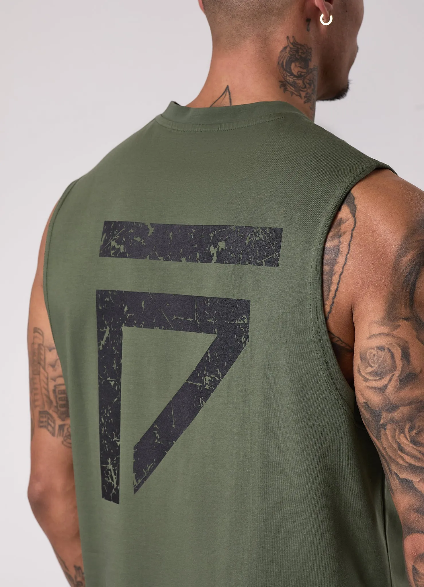 Gym King Fight Division Tank - Deep Olive sold by The Gym King product image thumbnail 5