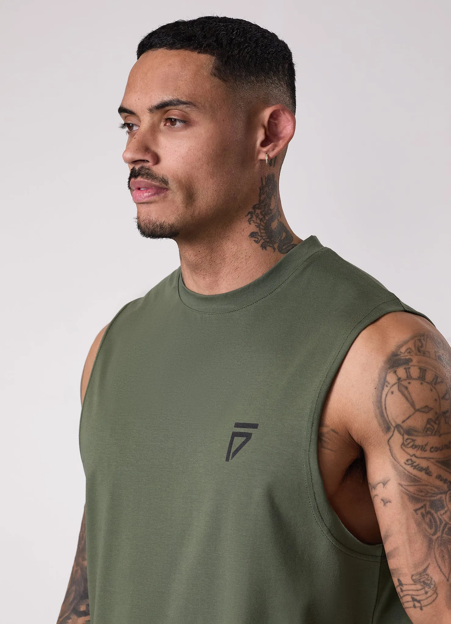 Gym King Fight Division Tank - Deep Olive sold by The Gym King product image thumbnail 4