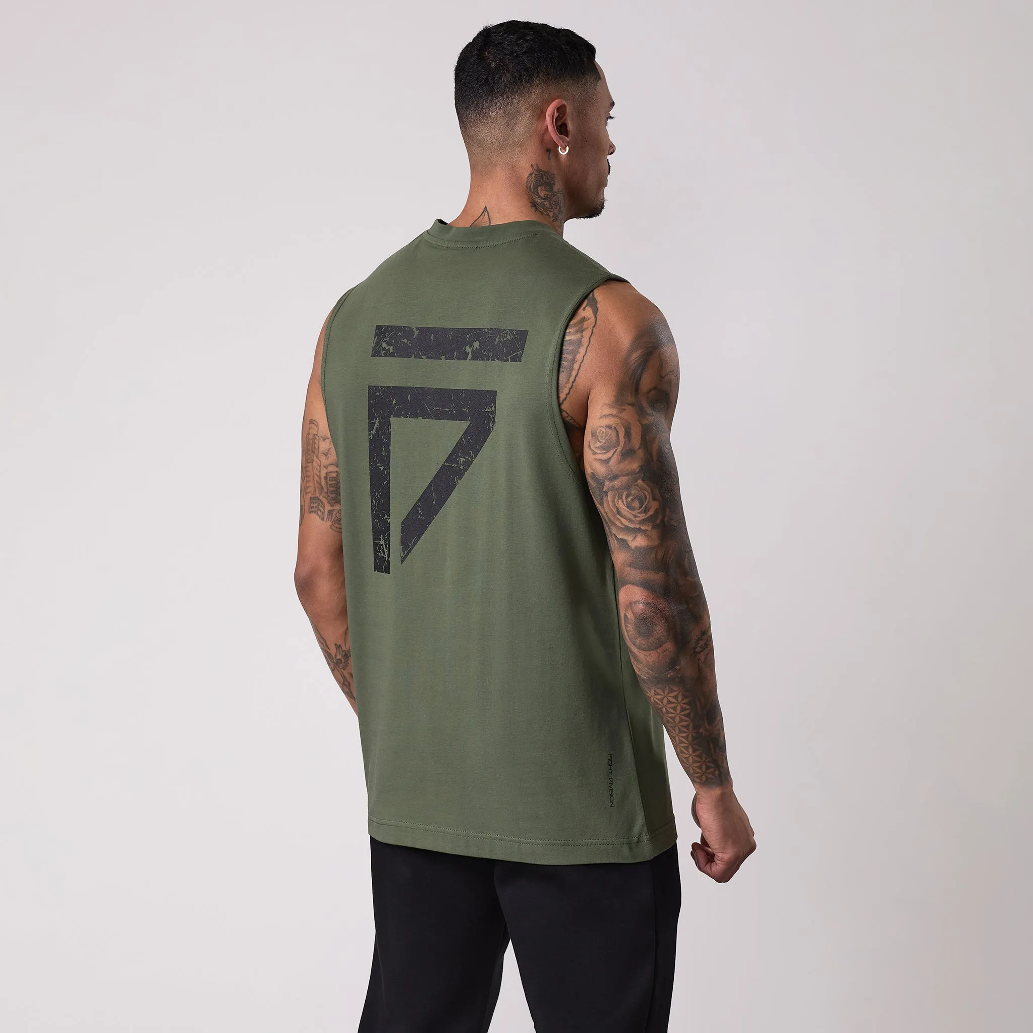 Gym King Fight Division Tank - Deep Olive sold by The Gym King product image thumbnail 2