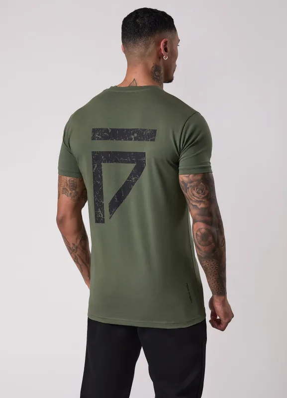 Gym King Fight Division Tee - Deep Olive made by The Gym King