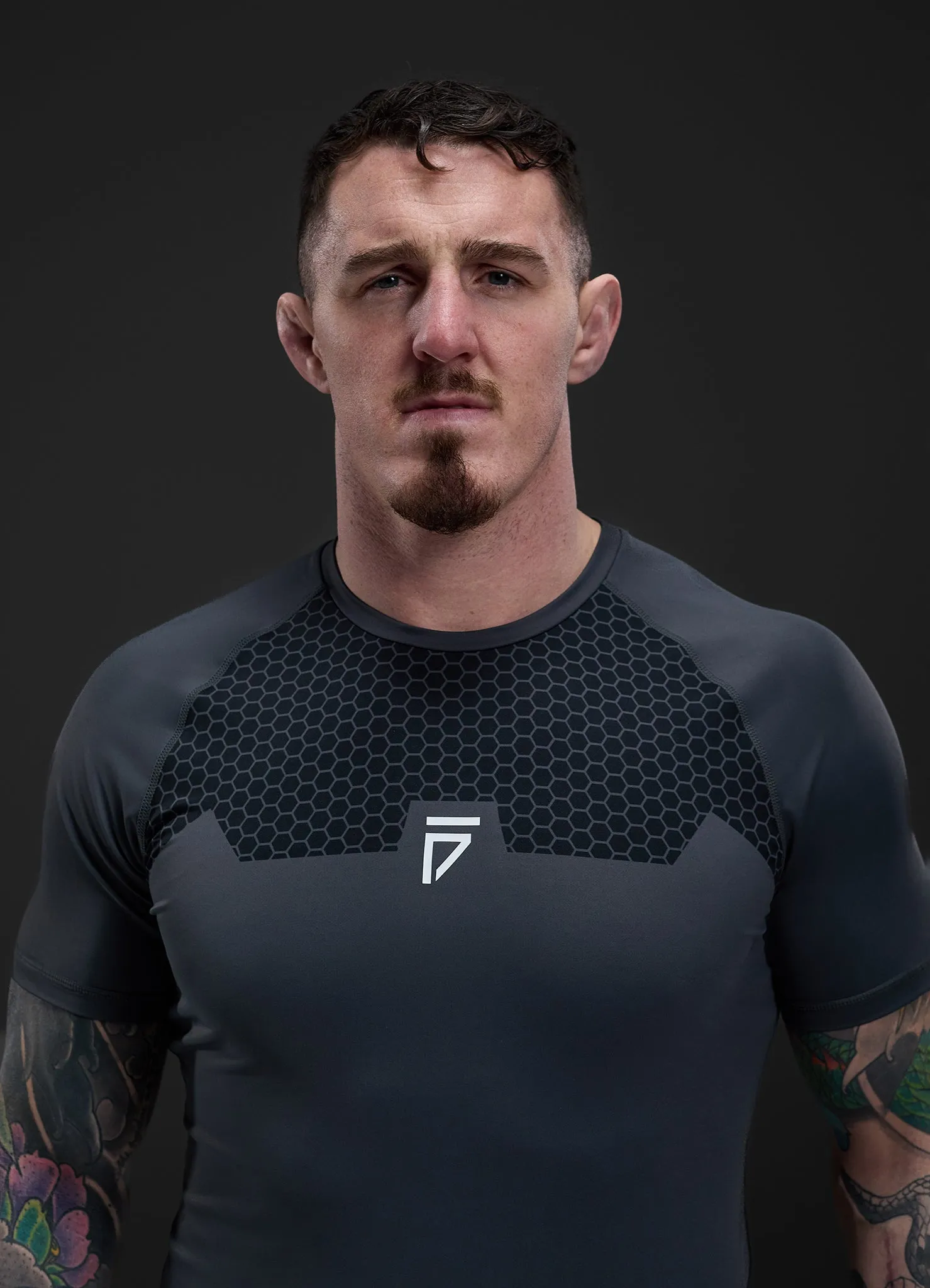 Gym King Fight Division Combat Short Sleeve Rash Guard - Graphite sold by The Gym King product image thumbnail 4