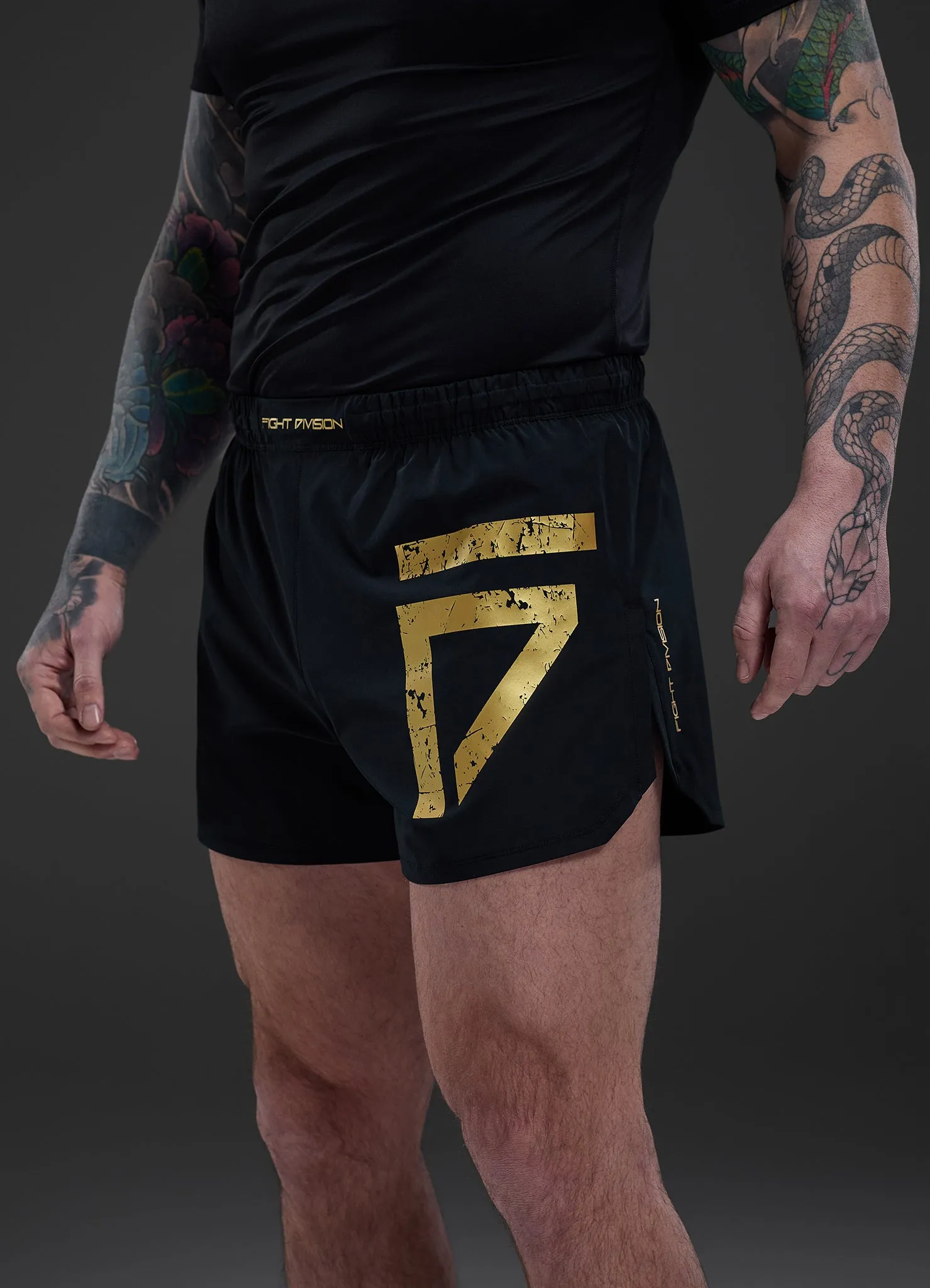Gym King Fight Division Combat 5" Short - Black sold by The Gym King