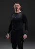 Gym King Fight Division Combat Long Sleeve Rash Guard - Black sold by The Gym King