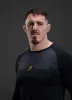 Gym King Fight Division Combat Long Sleeve Rash Guard - Black sold by The Gym King