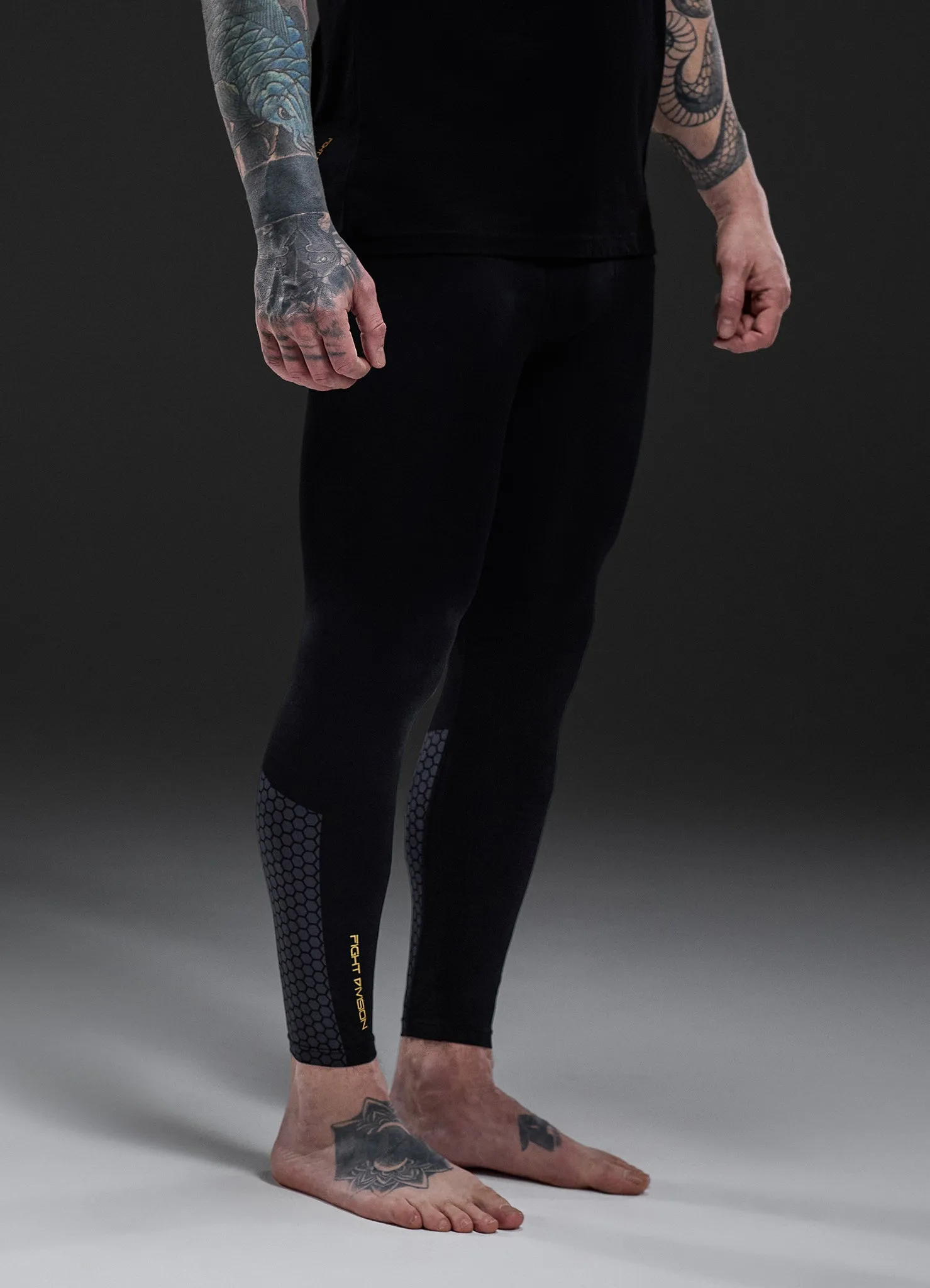 Gym King Fight Division Combat Compression Legging - Black sold by The Gym King