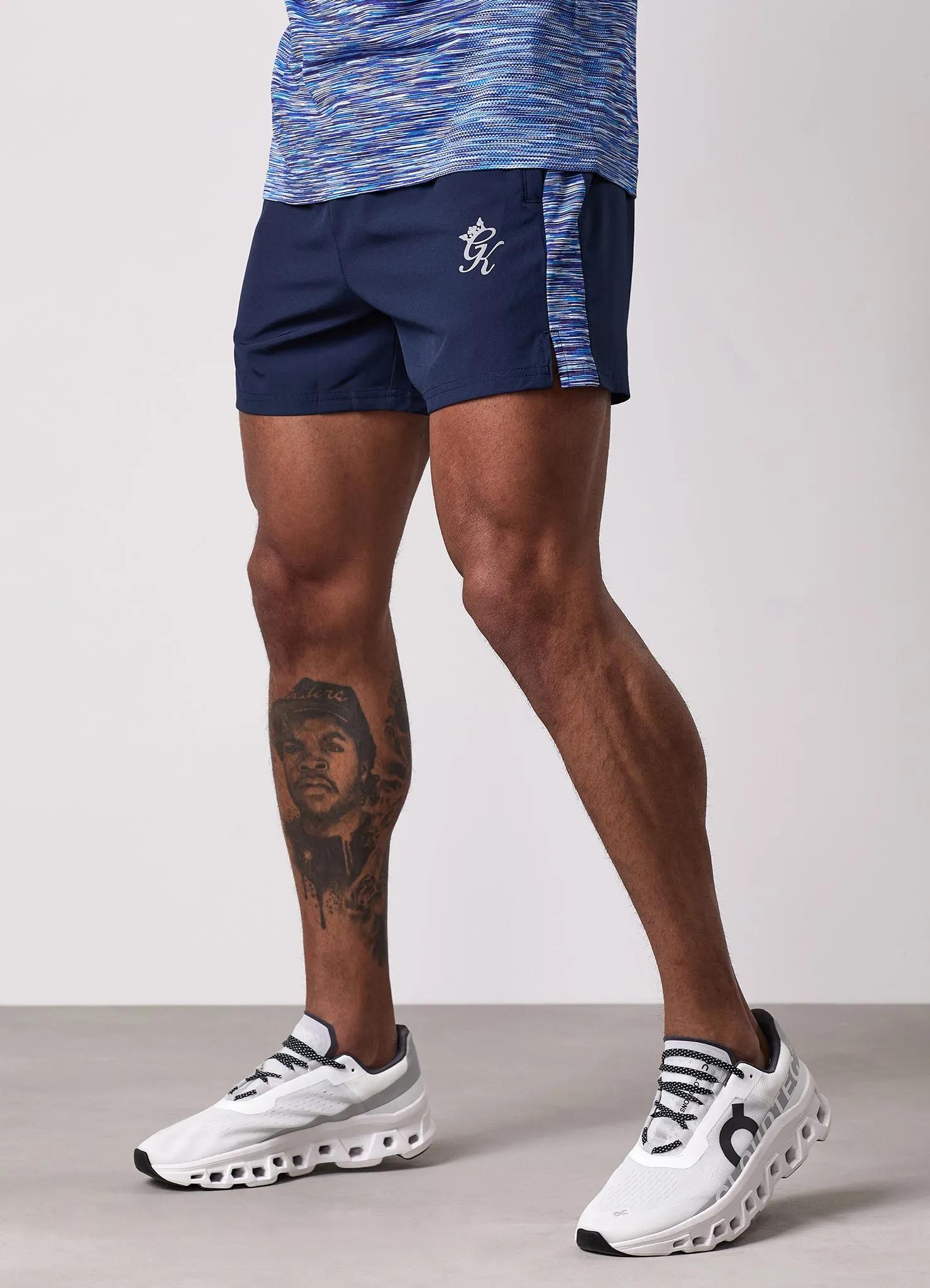 Gym King Space Dye Panel 5" Short - Navy/Galactic Blue sold by The Gym King