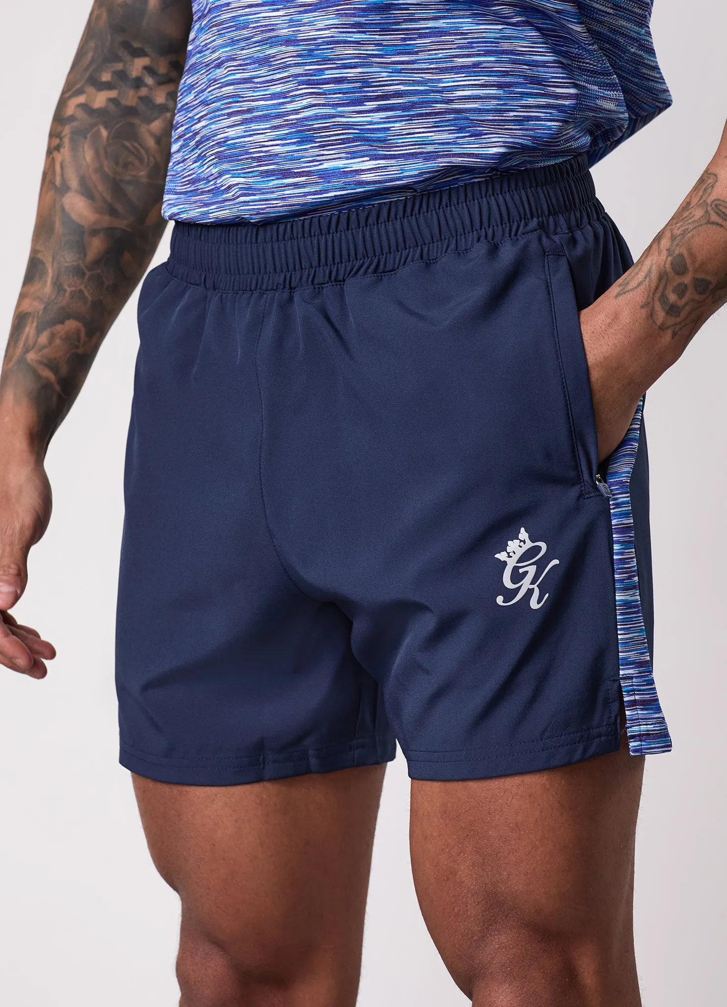 Gym King Space Dye Panel 5" Short - Navy/Galactic Blue sold by The Gym King product image thumbnail 4