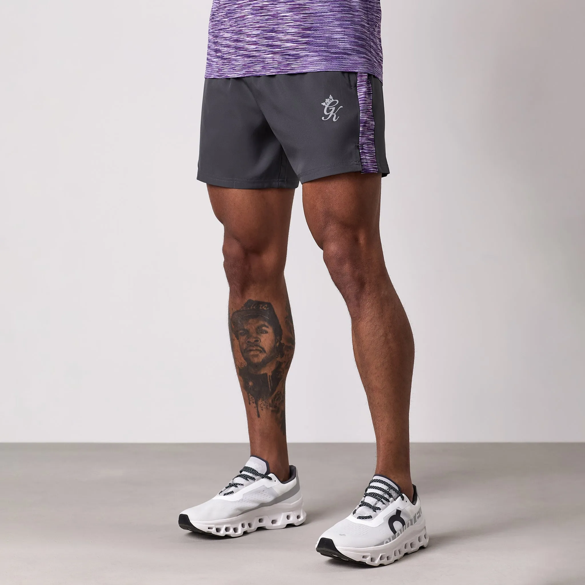 Gym King Space Dye Panel 5" Short - Graphite/Purple Haze Multi sold by The Gym King product image thumbnail 2