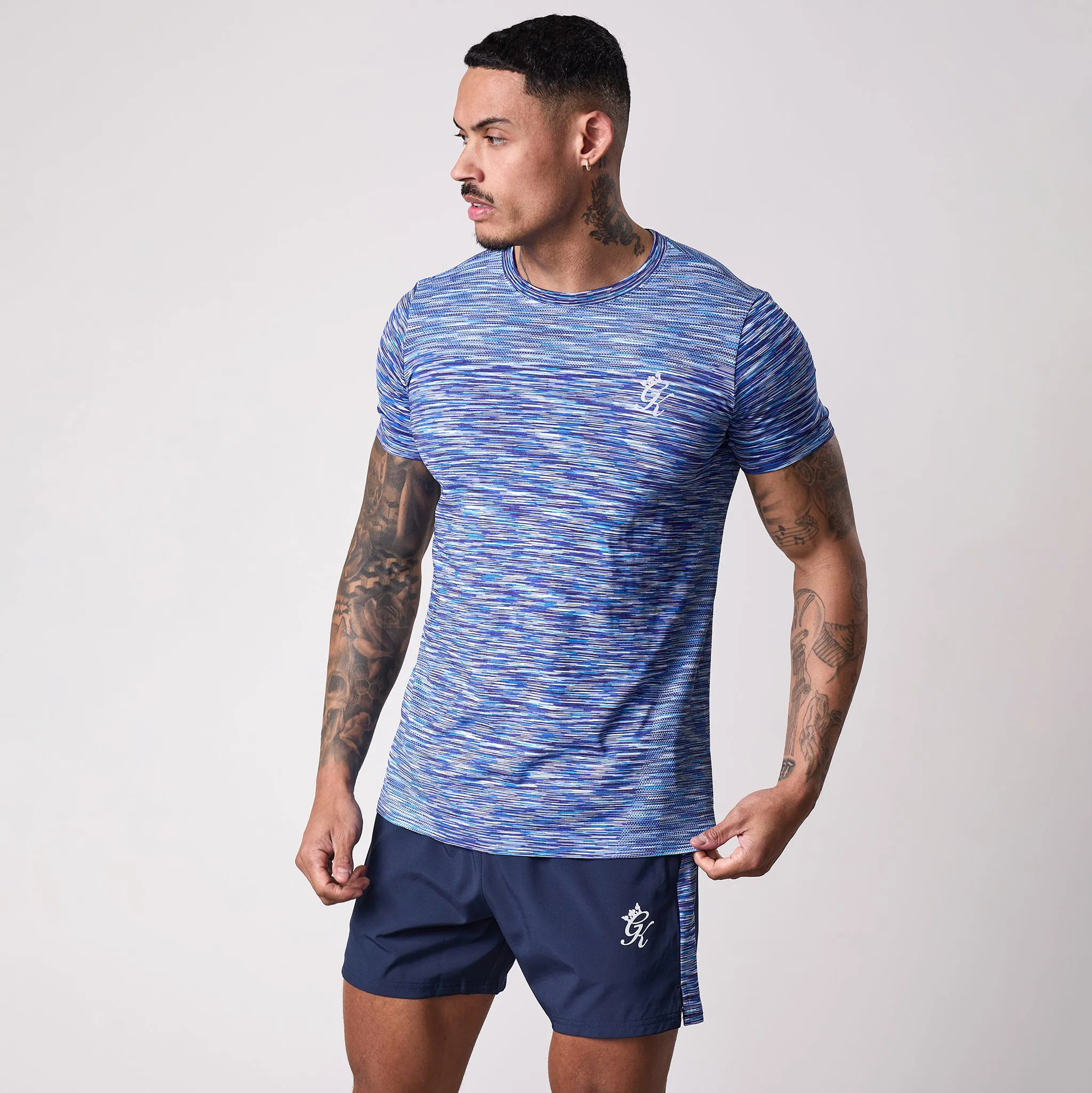 Gym King Energy Seamless Space Dye Tee - Galactic Blue Multi sold by The Gym King product image thumbnail 2