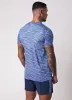 Gym King Energy Seamless Space Dye Tee - Galactic Blue Multi sold by The Gym King