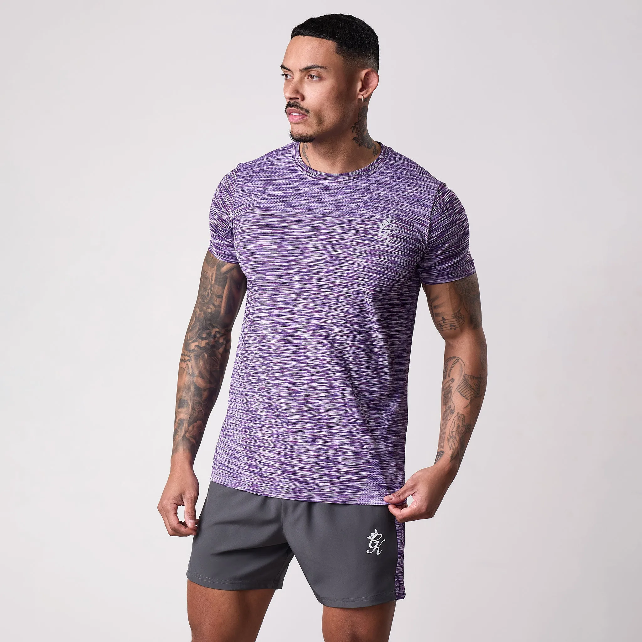 Gym King Energy Seamless Space Dye Tee - Purple Haze Multi sold by The Gym King product image thumbnail 2