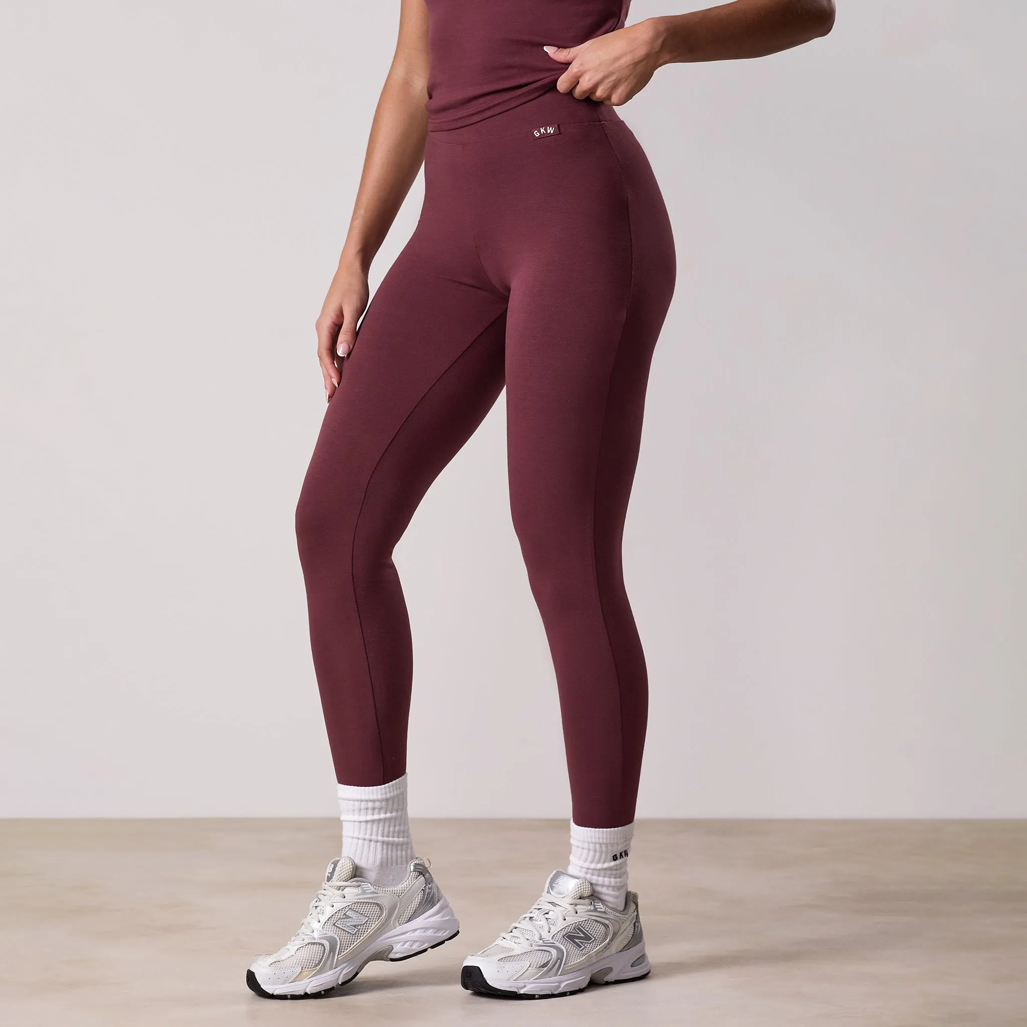 Gym King Plush Jersey Legging - Burgundy sold by The Gym King product image thumbnail 2