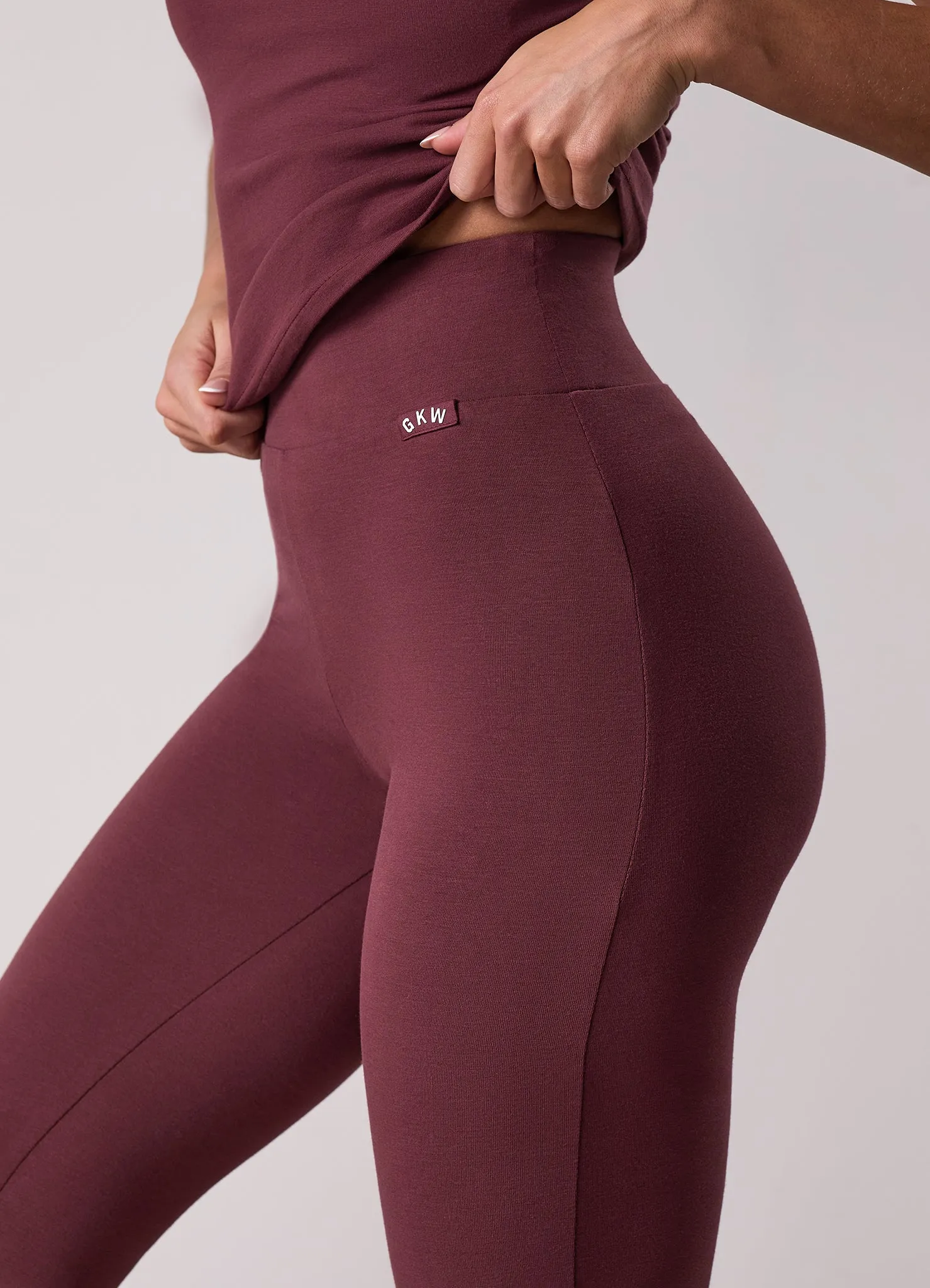Gym King Plush Jersey Legging - Burgundy sold by The Gym King product image thumbnail 4