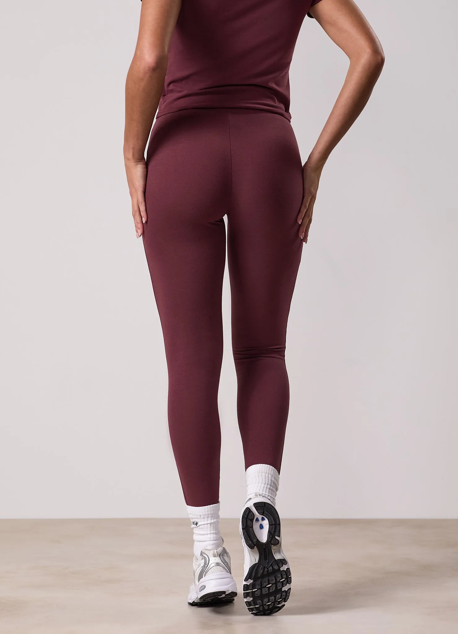 Gym King Plush Jersey Legging - Burgundy sold by The Gym King product image thumbnail 3