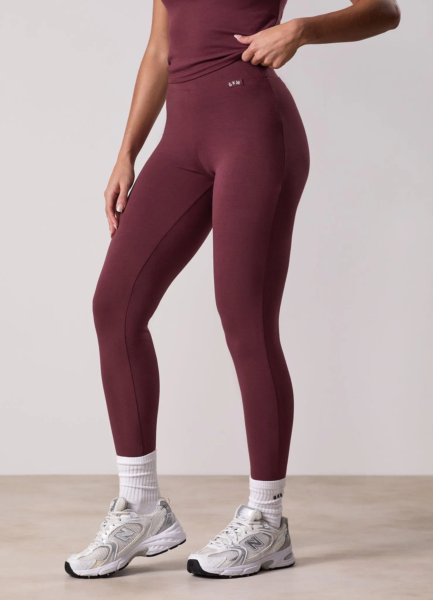 Gym King Plush Jersey Legging - Burgundy sold by The Gym King