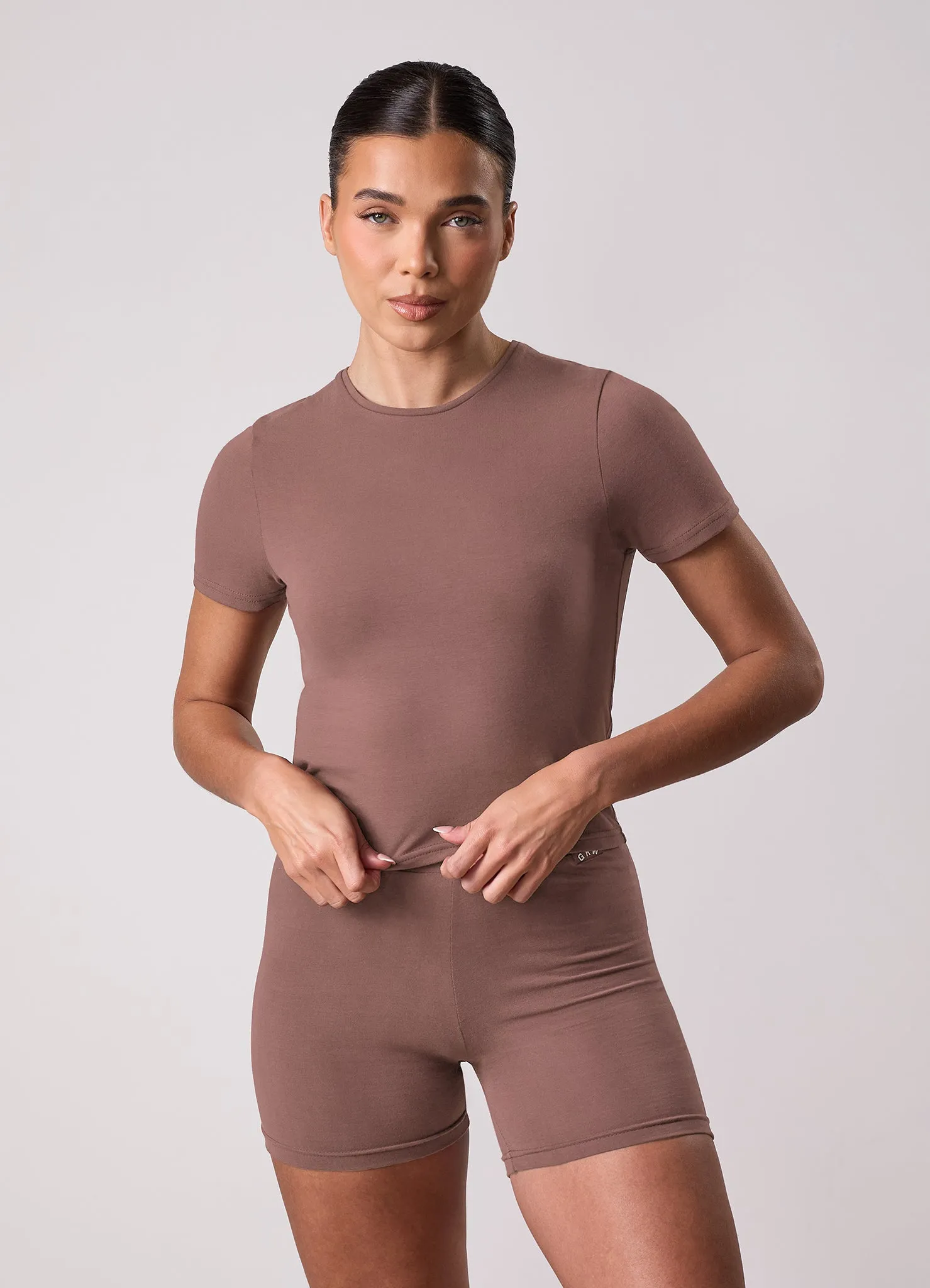 Gym King Plush Short Sleeve Tee - Fawn sold by The Gym King