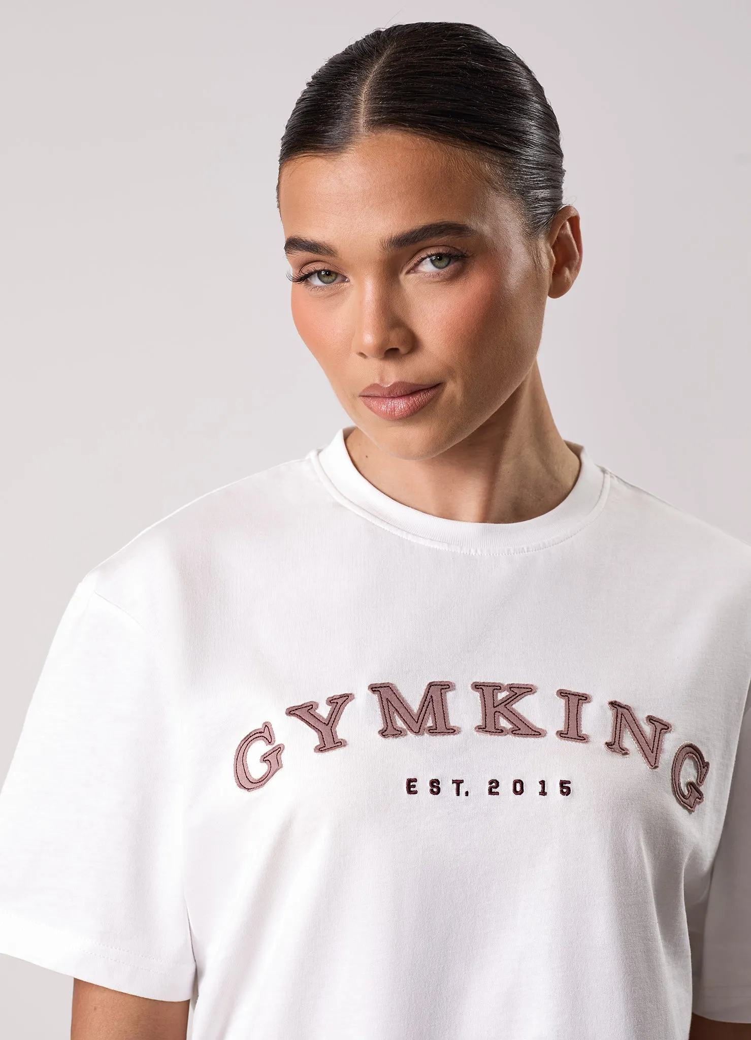 Gym King Compose Jersey Boyfriend Tee - Cream sold by The Gym King product image thumbnail 5
