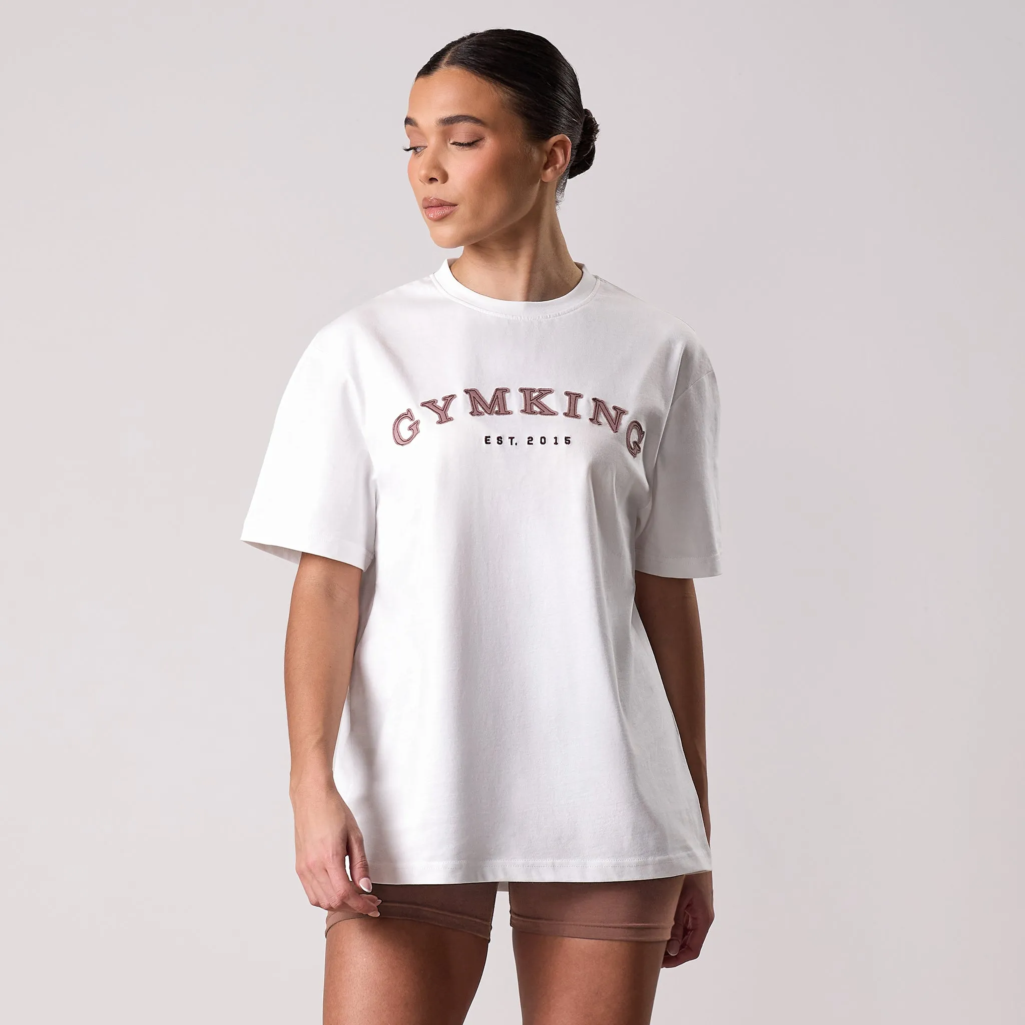Gym King Compose Jersey Boyfriend Tee - Cream sold by The Gym King product image thumbnail 2