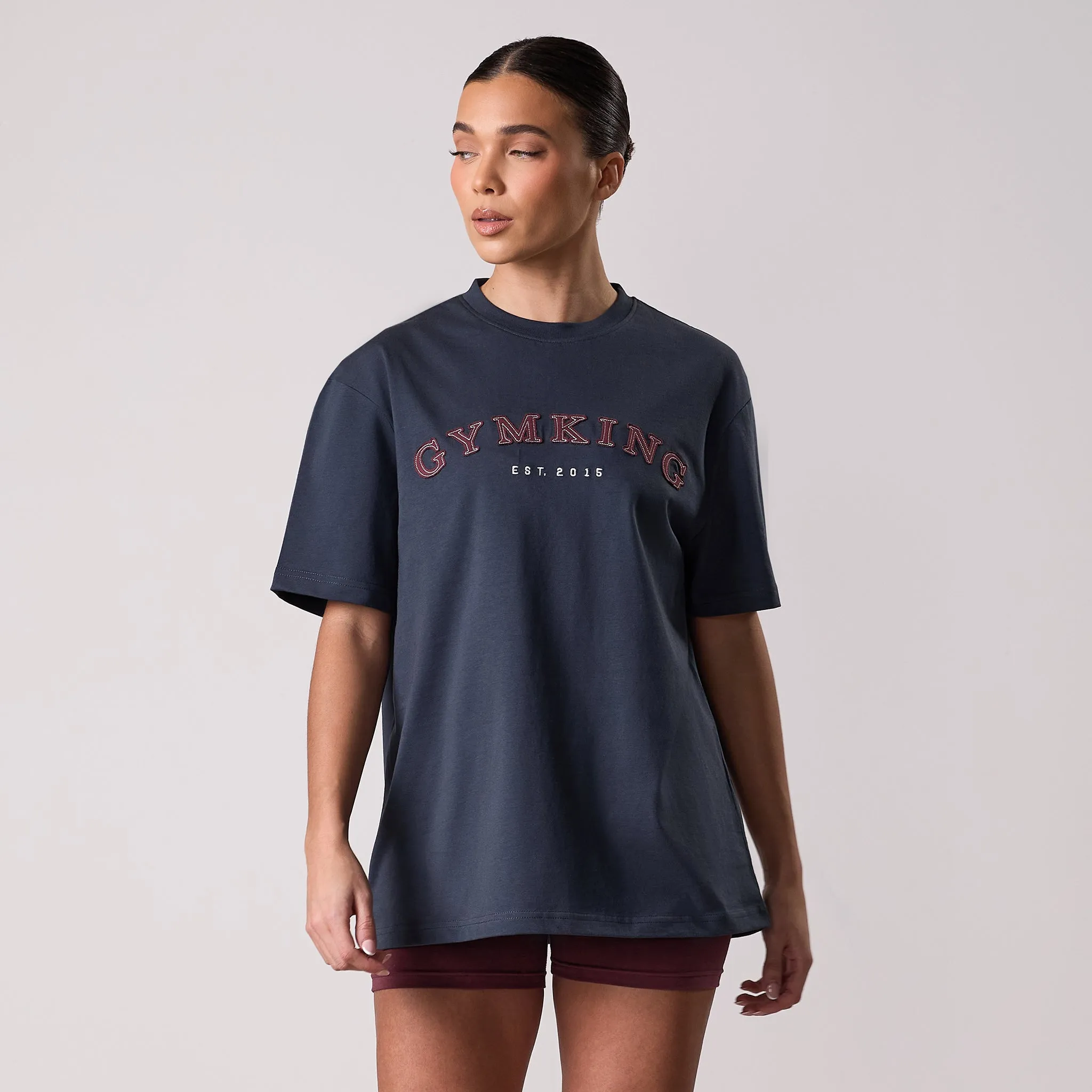 Gym King Compose Jersey Boyfriend Tee - Midnight Blue sold by The Gym King product image thumbnail 2