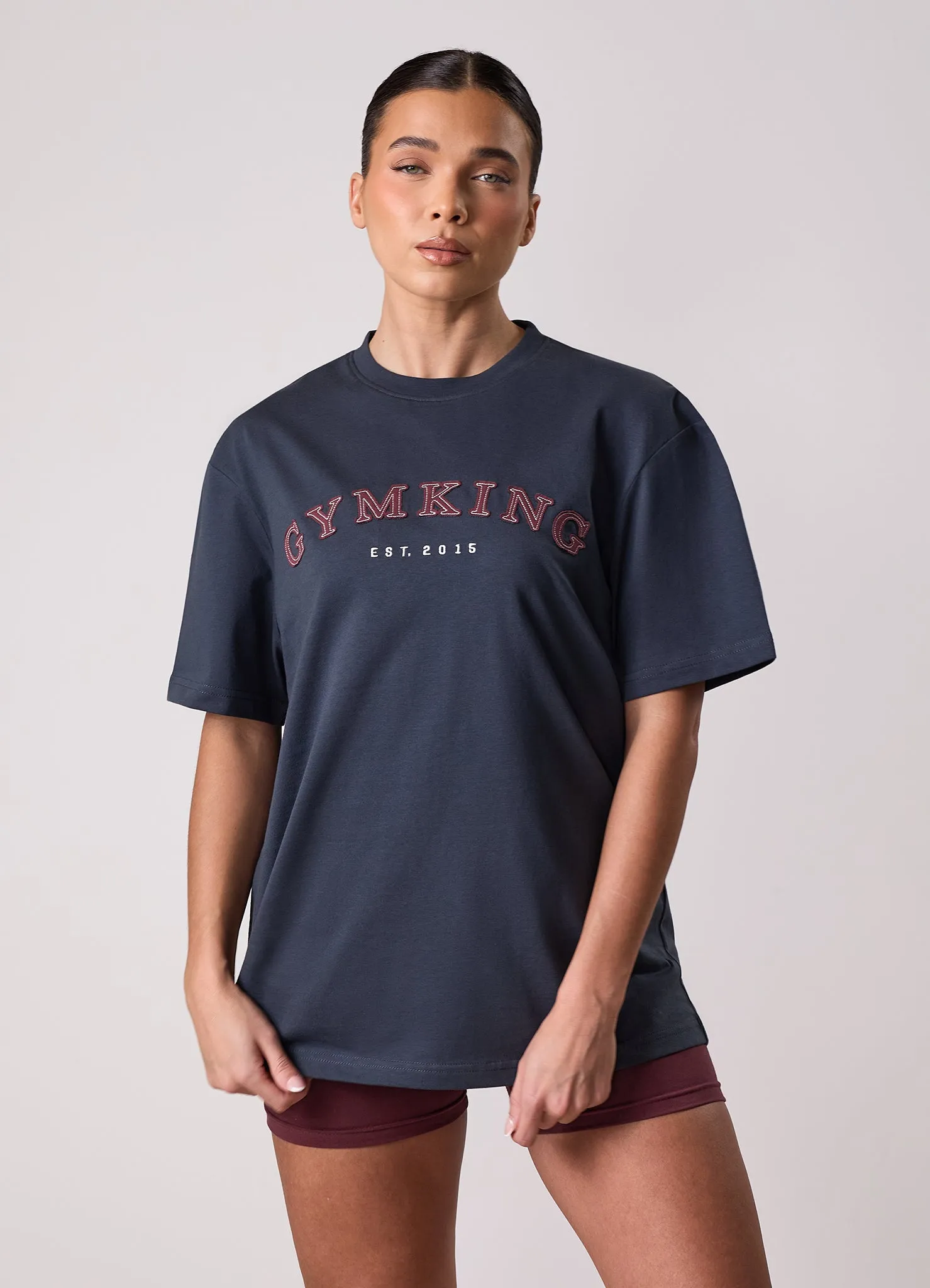 Gym King Compose Jersey Boyfriend Tee - Midnight Blue sold by The Gym King product image thumbnail 5