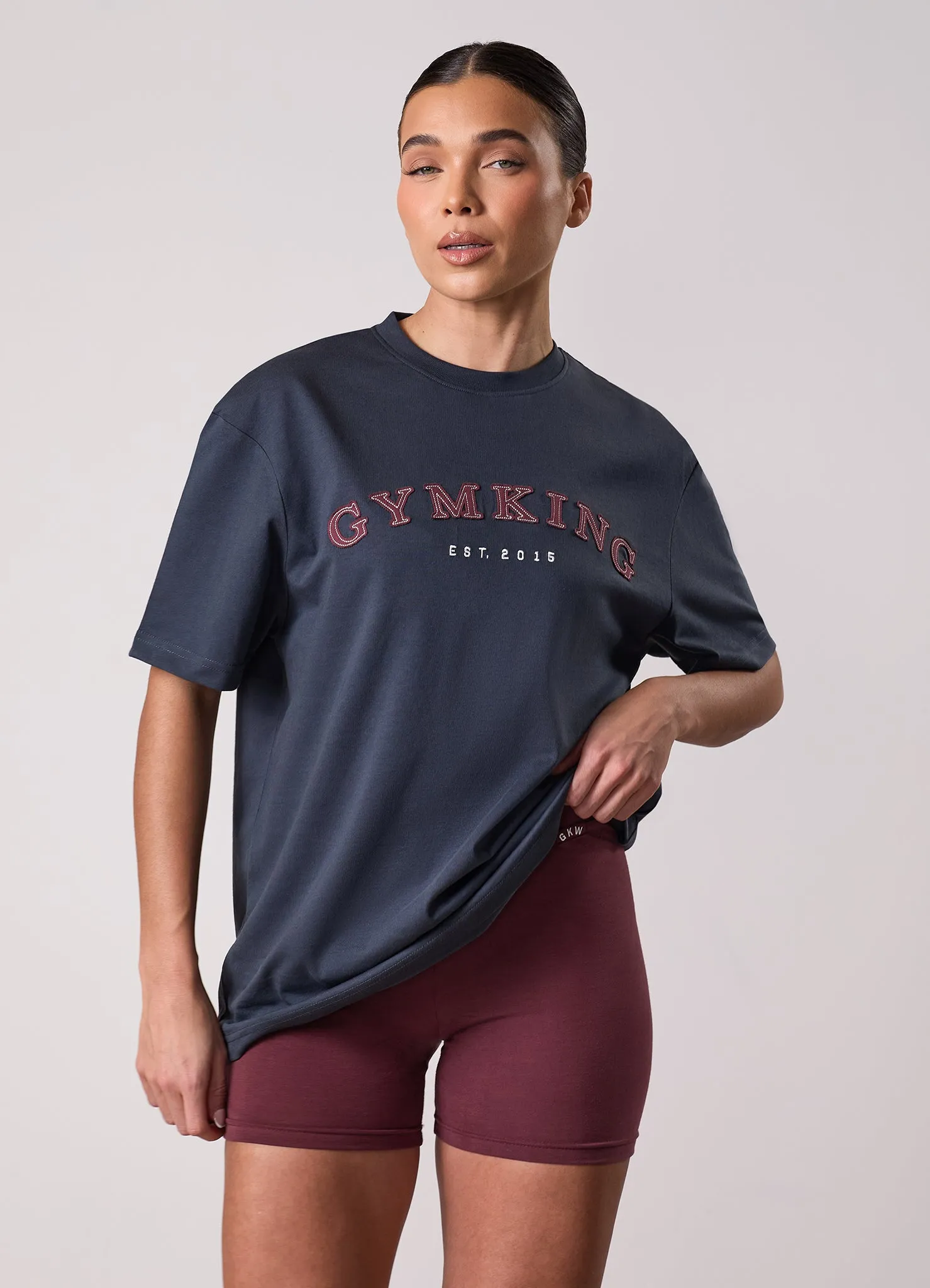 Gym King Compose Jersey Boyfriend Tee - Midnight Blue sold by The Gym King