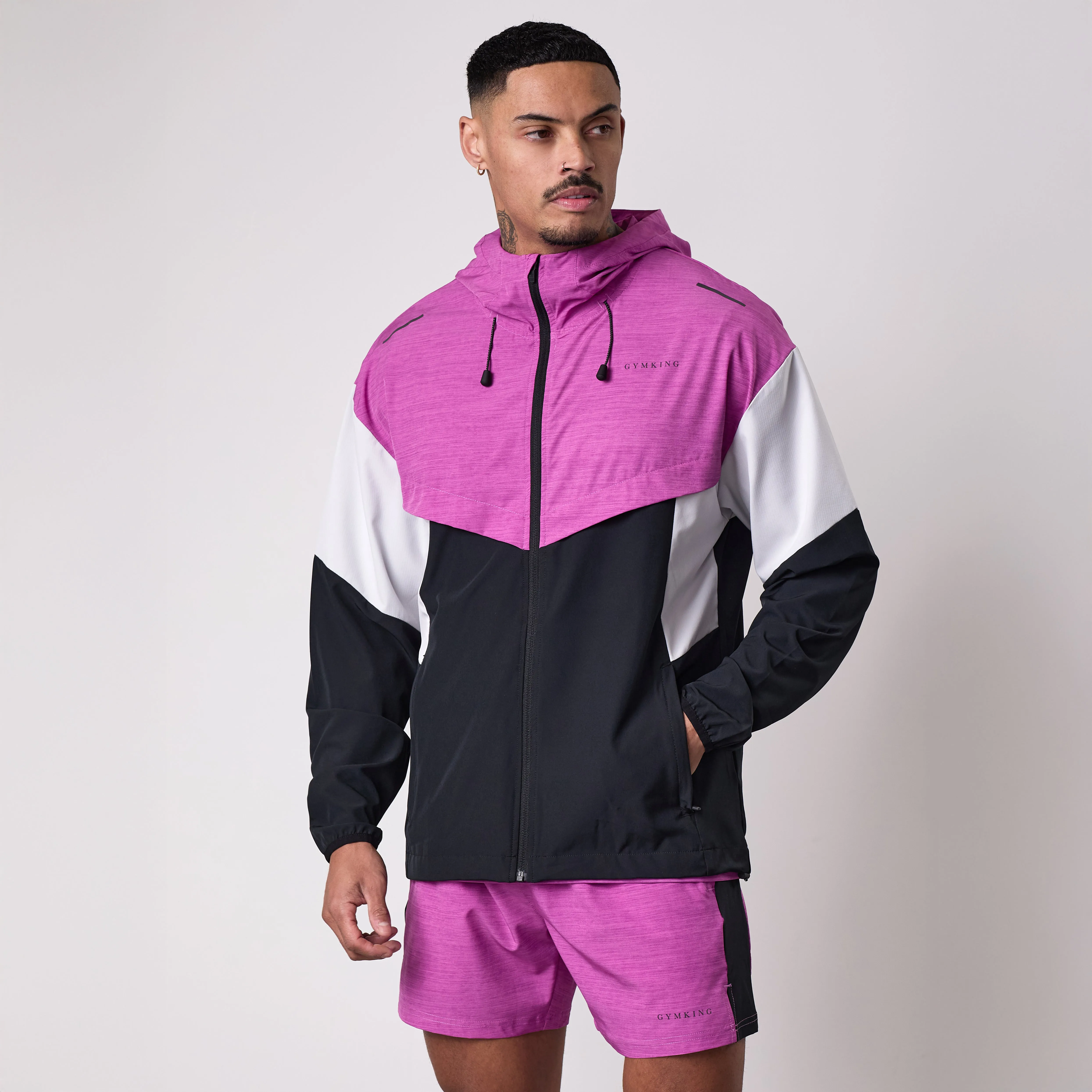 Gym king Vision Full Zip Hood - Magenta Purple sold by The Gym King product image thumbnail 2