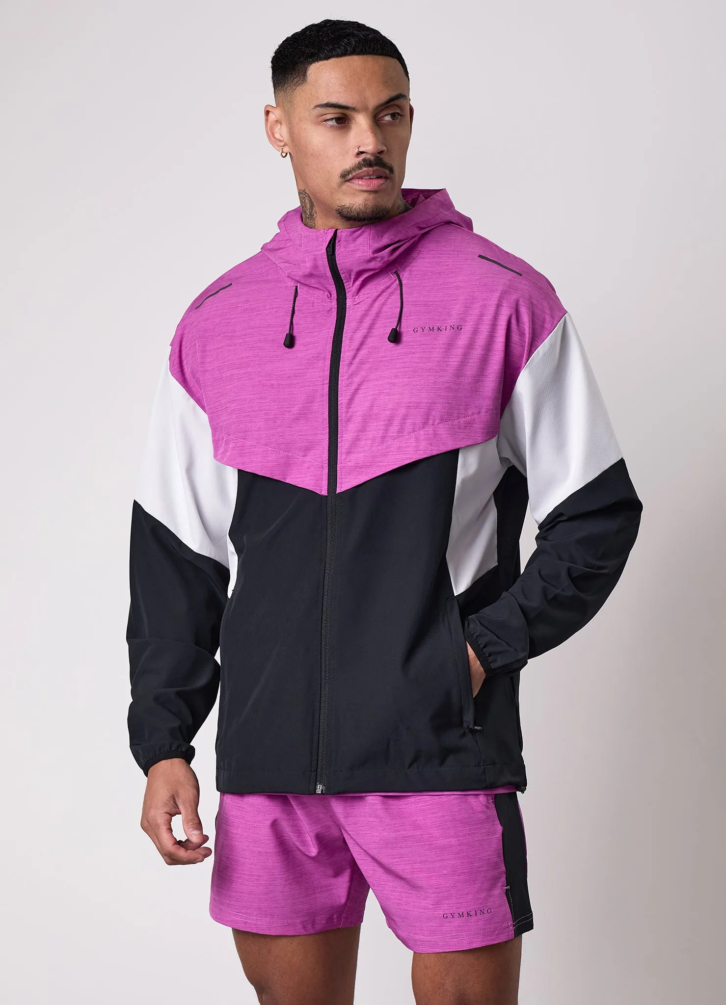 Gym king Vision Full Zip Hood - Magenta Purple sold by The Gym King product image thumbnail 4
