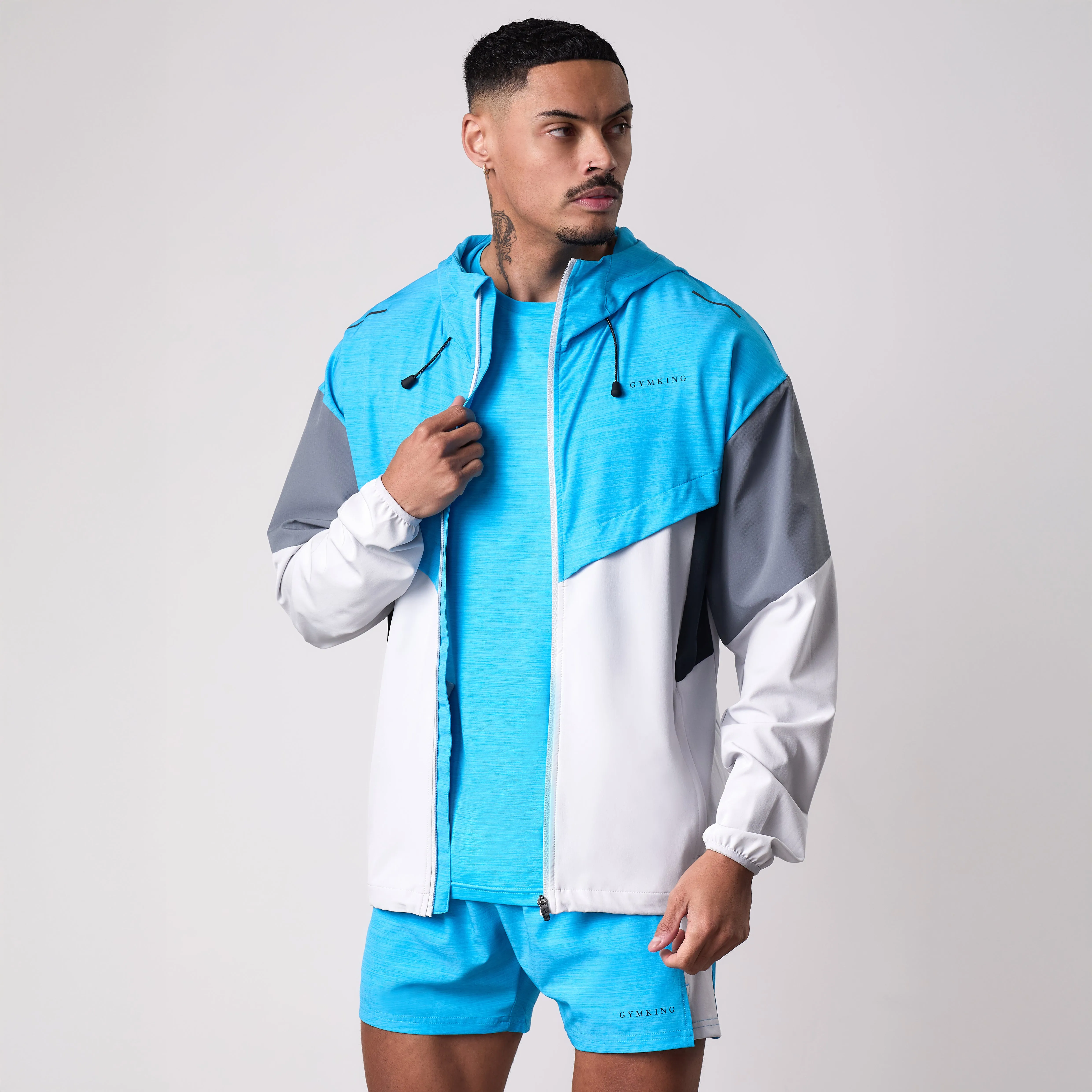 Gym King Vision Full Zip Hood - Portofino Blue sold by The Gym King product image thumbnail 2