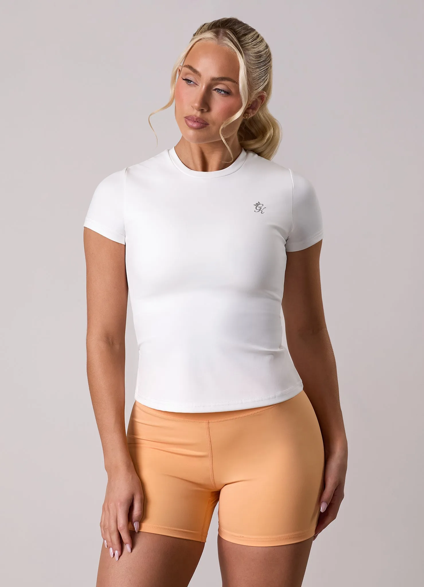 Gym King 365 Built-In Bra Tee - White sold by The Gym King