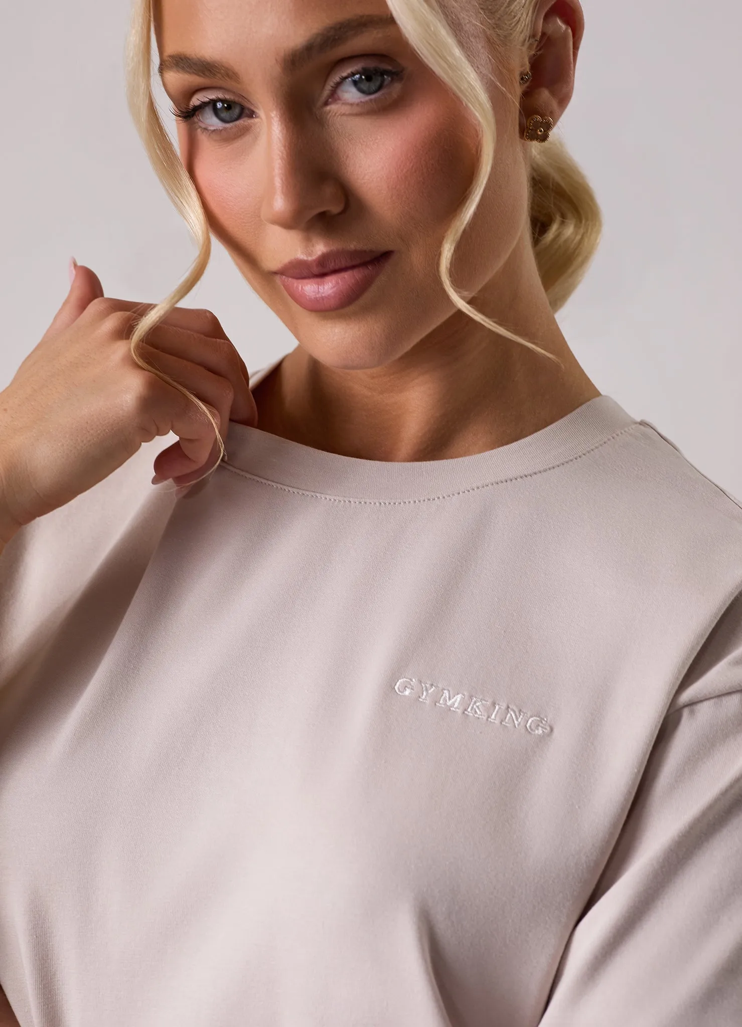 Gym King 365 Boyfriend Jersey Tee - Pebble sold by The Gym King product image thumbnail 4