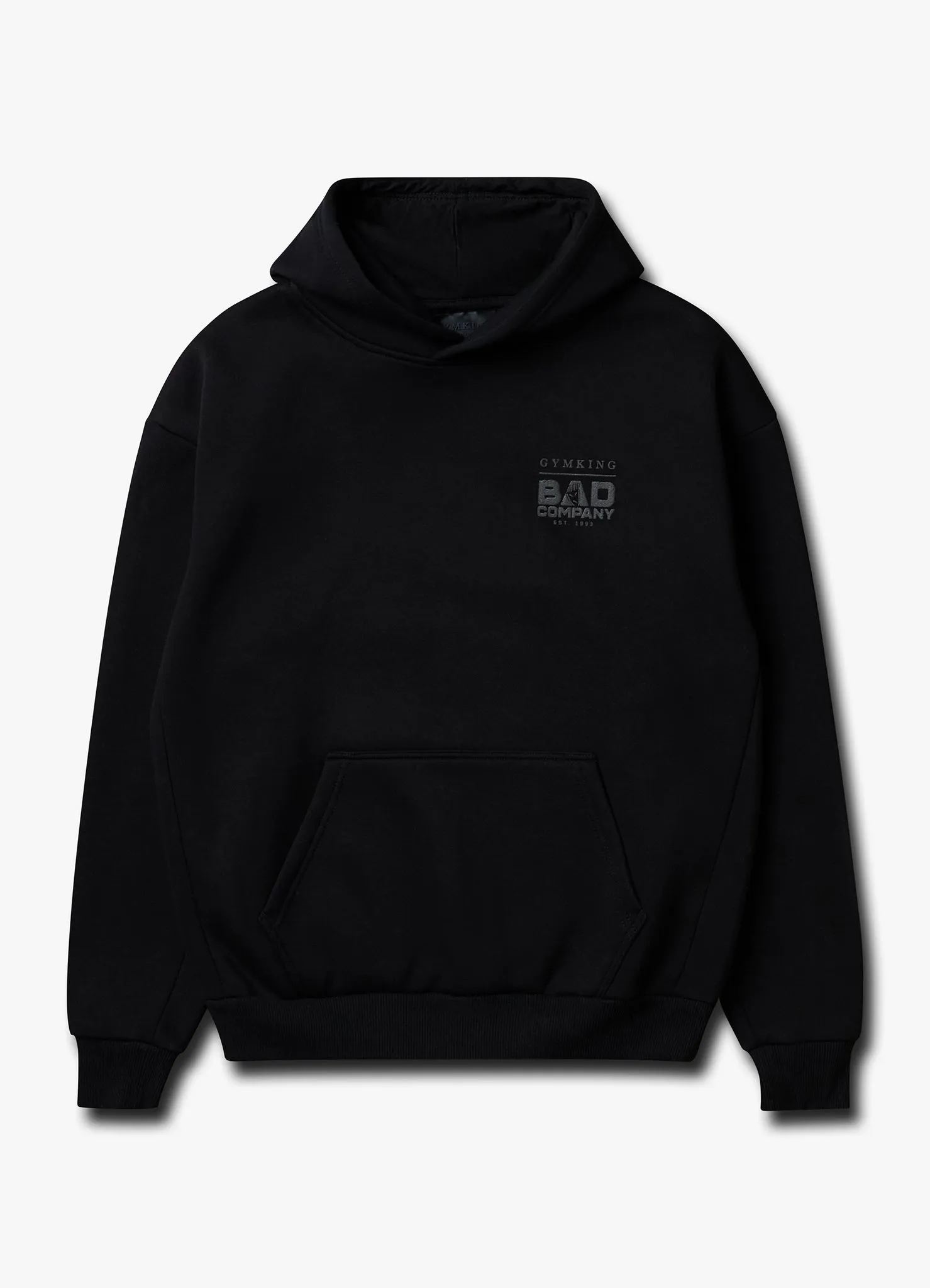 Gym King Bad Company Fleece Hood - Black/Black sold by The Gym King product image thumbnail 4
