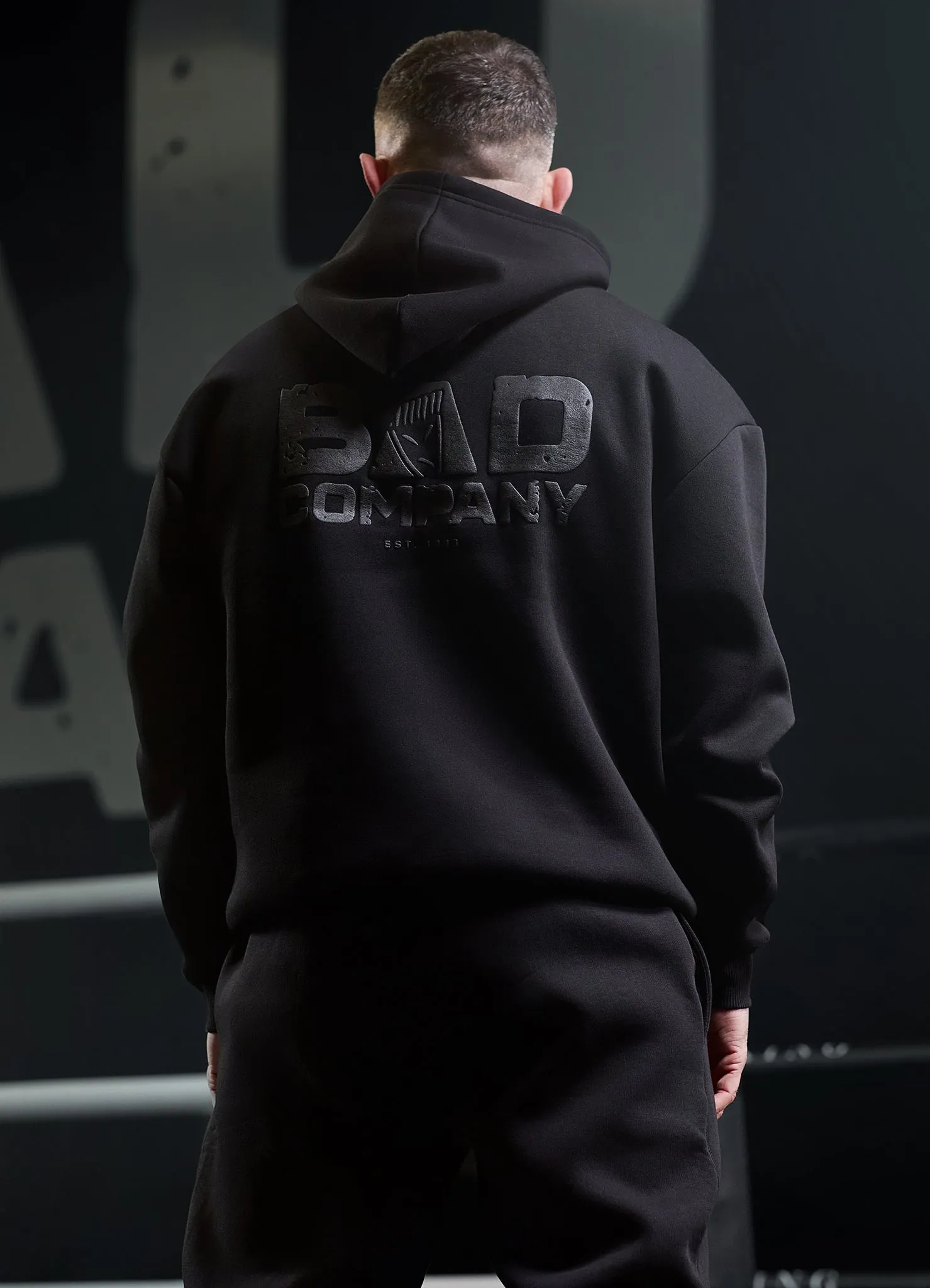 Gym King Bad Company Fleece Hood - Black/Black sold by The Gym King