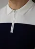 Gym King Signature Colour Block Polo - Navy sold by The Gym King