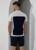 Gym King Signature Colour Block Polo - Navy sold by The Gym King