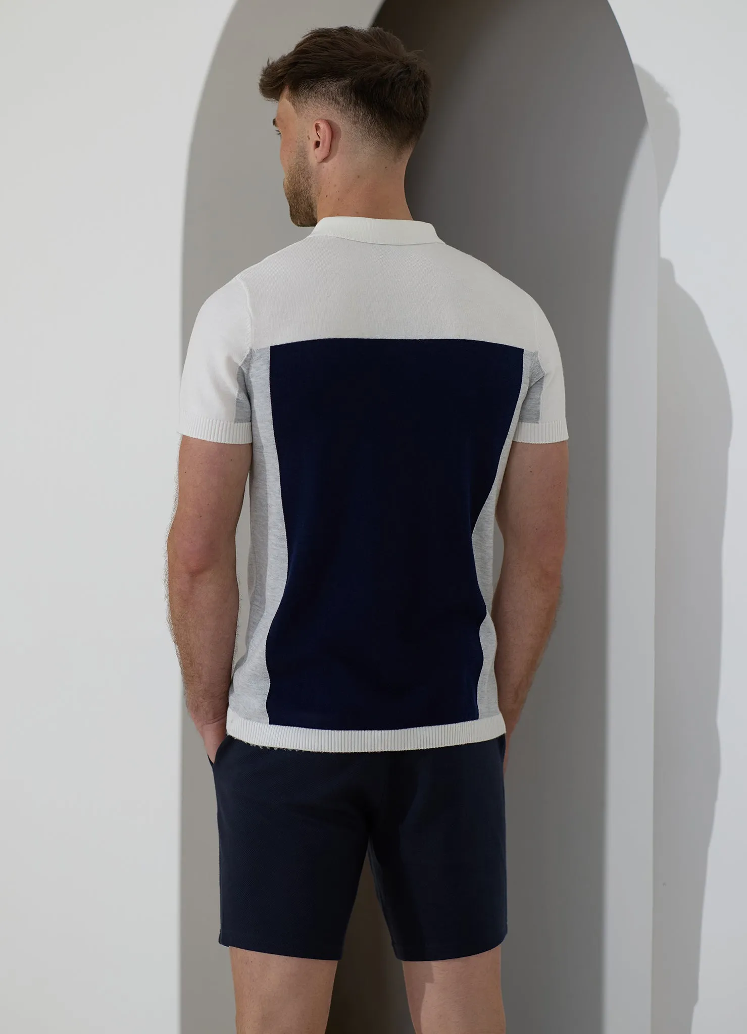 Gym King Signature Colour Block Polo - Navy sold by The Gym King product image thumbnail 3