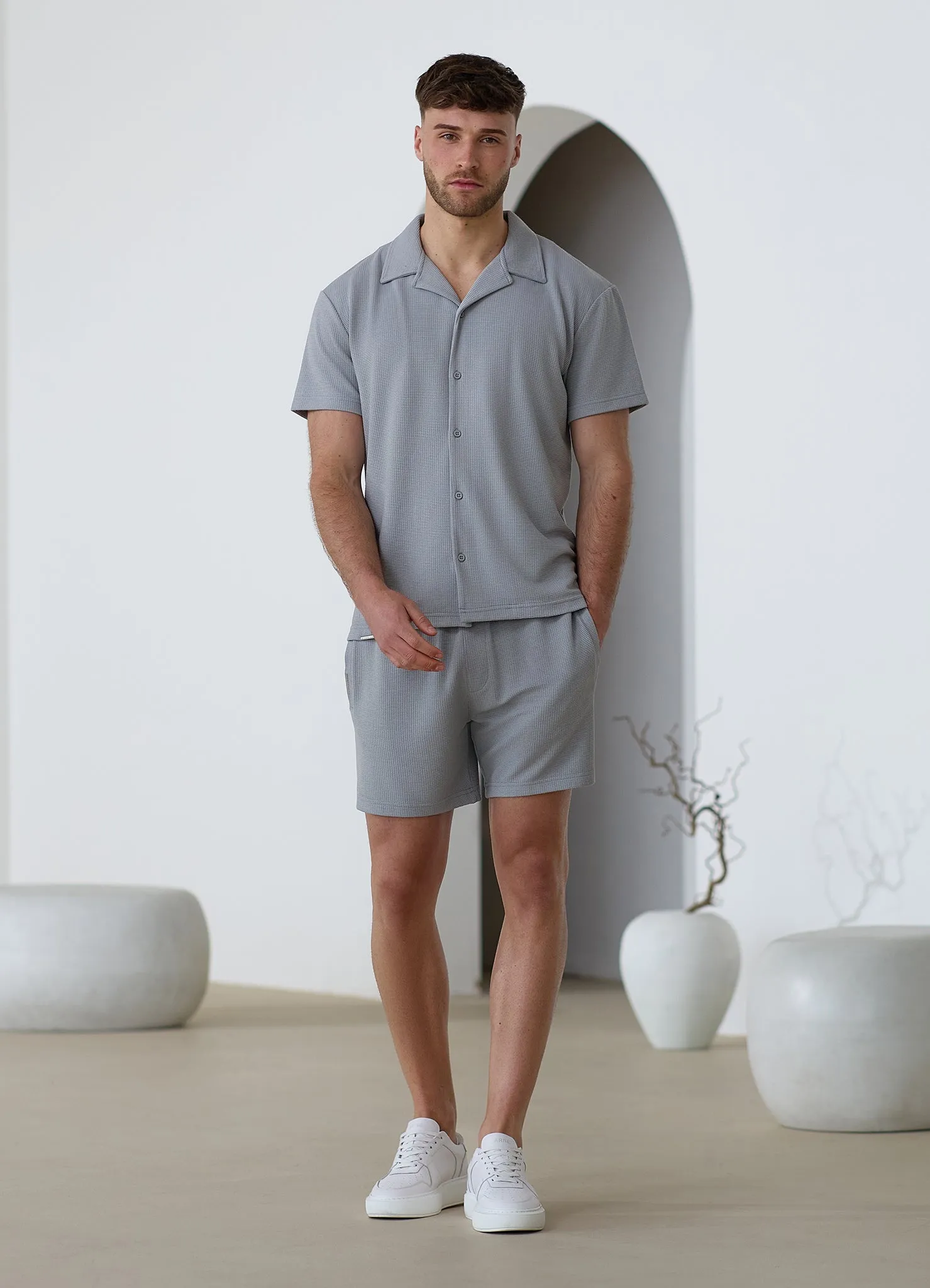 Gym King Signature Waffle Short - Urban Grey sold by The Gym King product image thumbnail 3