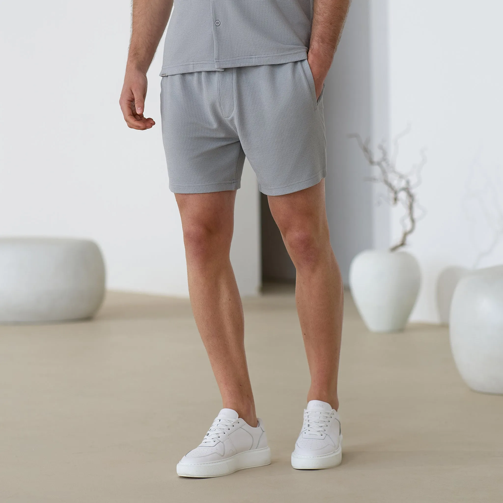 Gym King Signature Waffle Short - Urban Grey sold by The Gym King product image thumbnail 2
