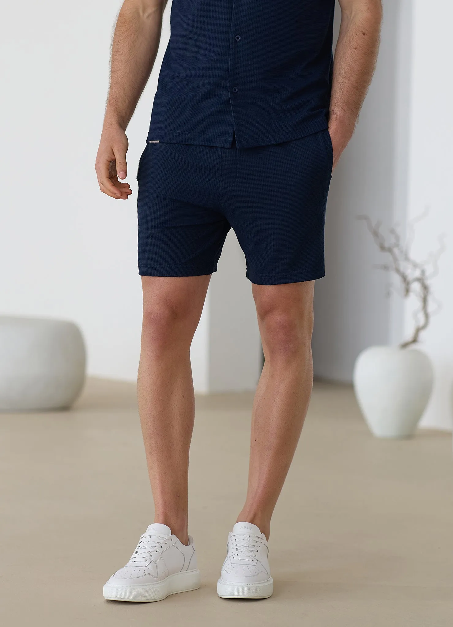 Gym King Signature Waffle Short - Navy sold by The Gym King product image thumbnail 5