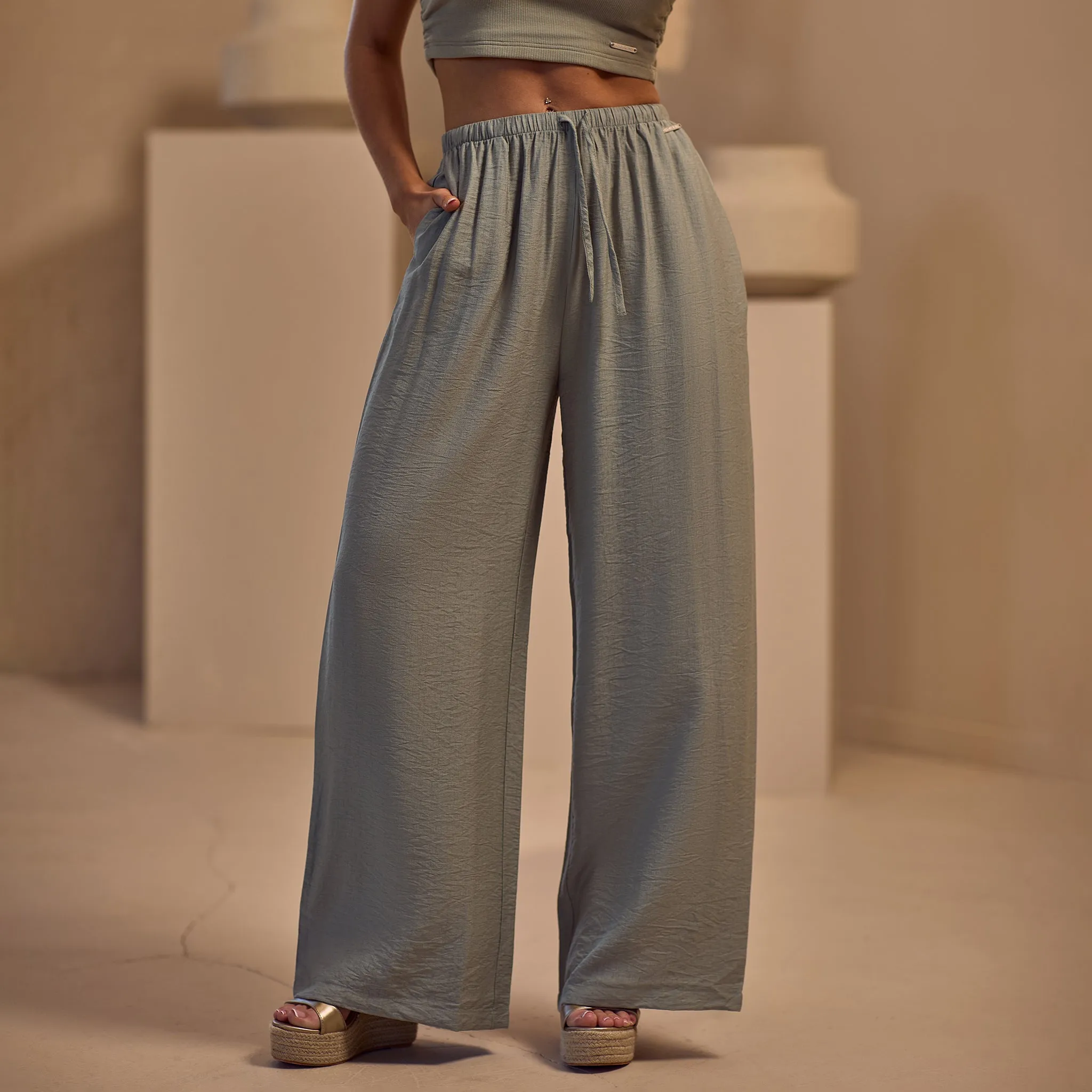 Gym King Signature Woven Trousers - Sage sold by The Gym King product image thumbnail 2