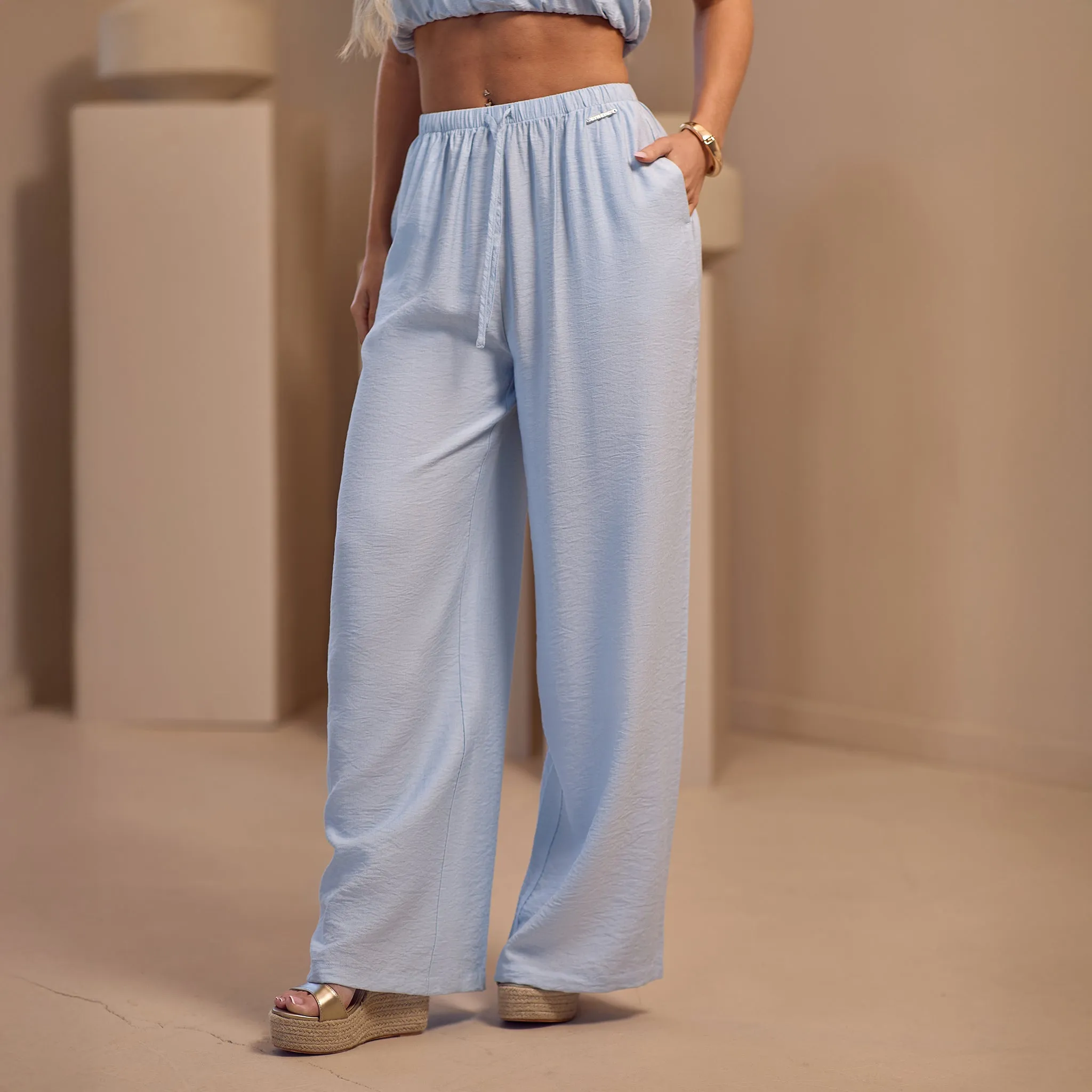 Gym King Signature Woven Trousers Petite - Fresh Blue sold by The Gym King product image thumbnail 2