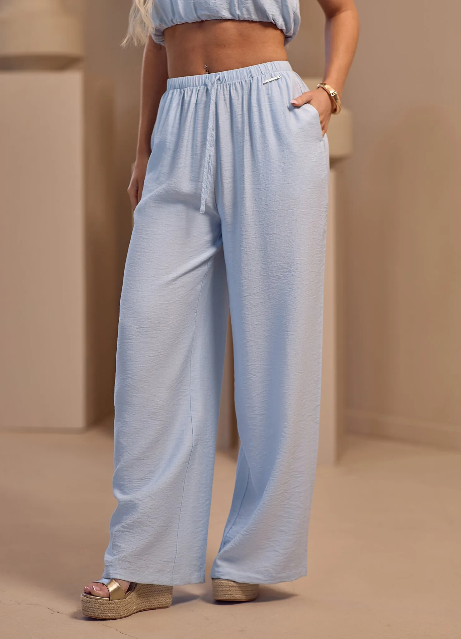 Gym King Signature Woven Trousers - Fresh Blue sold by The Gym King product image thumbnail 2